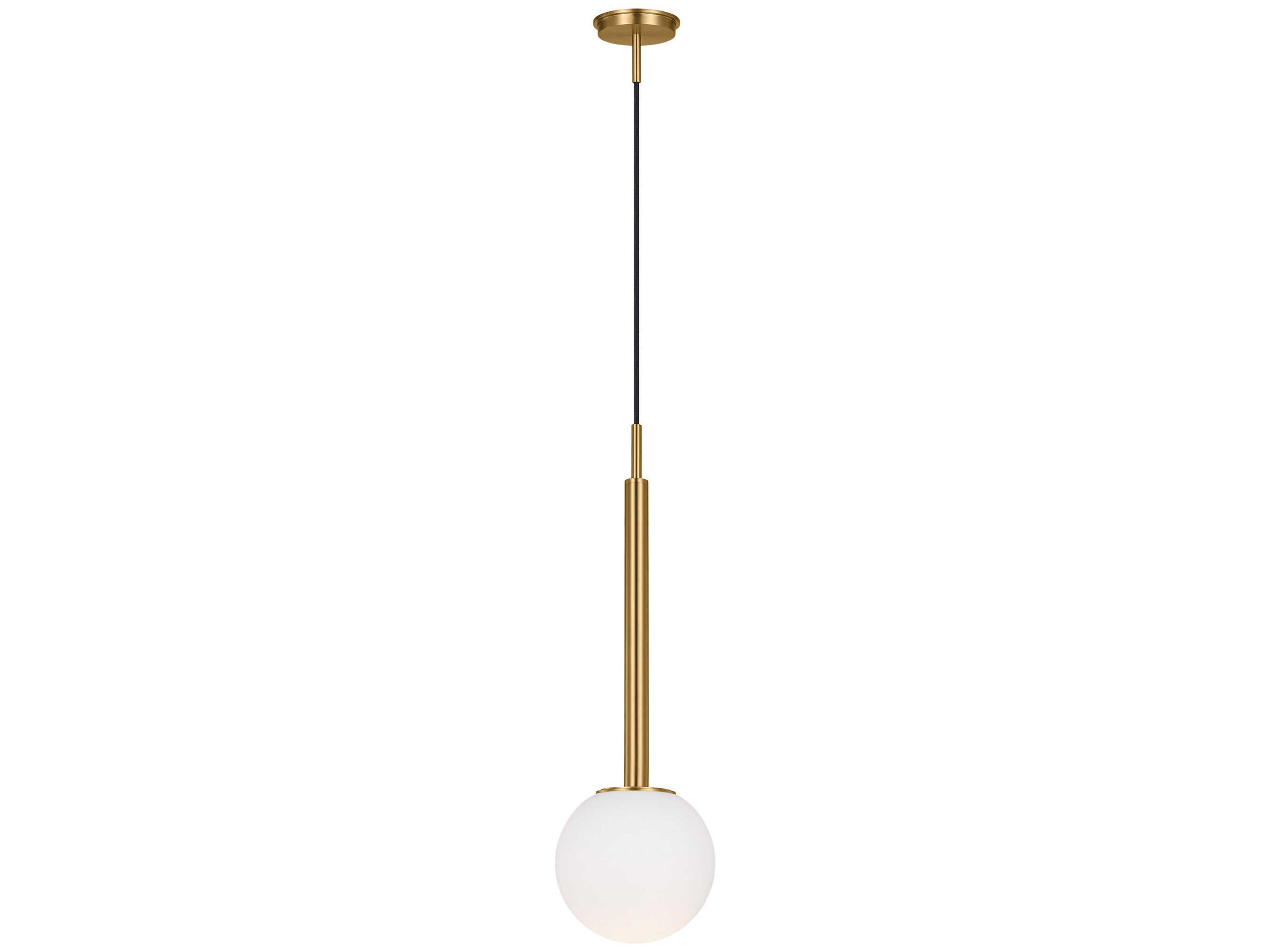 Visual Comfort Studio Nodes 1-Light Burnished Brass Globe Linear Pendant