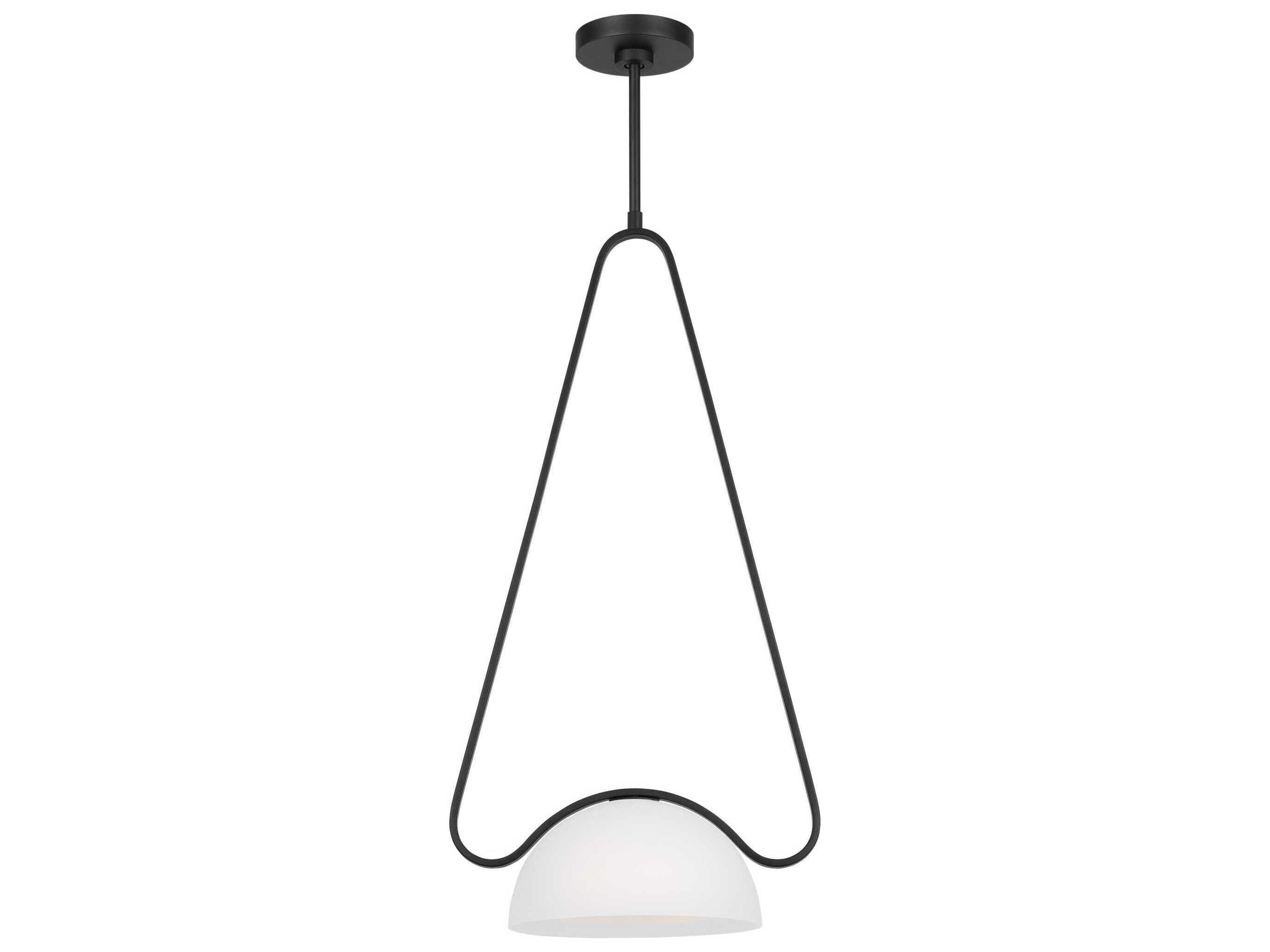Nido One Light Pendant Kelly Wearstler Midnight Black Etched Glass