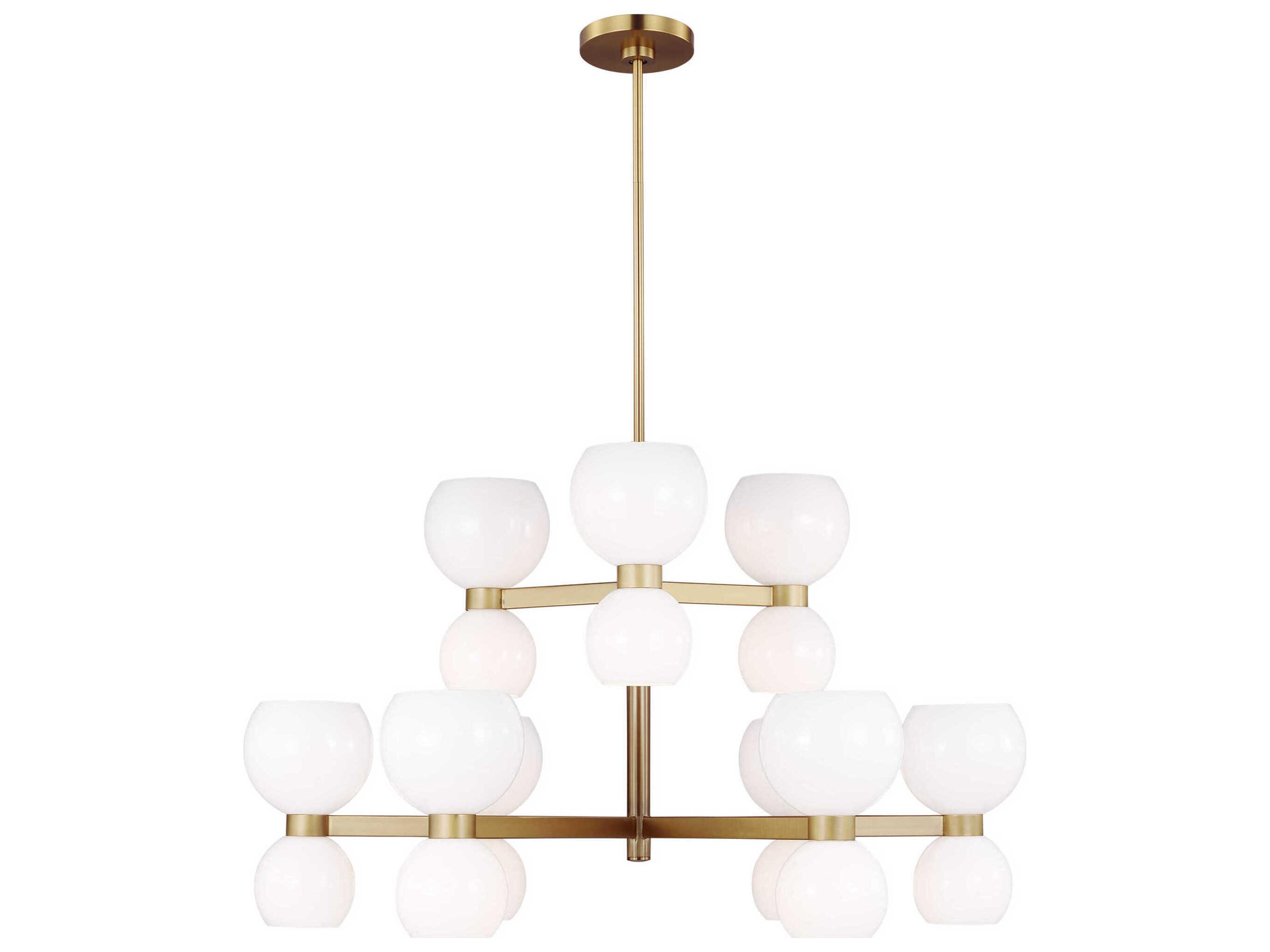 Visual Comfort Studio Londyn 18-Light Burnished Brass Tiered Chandelier