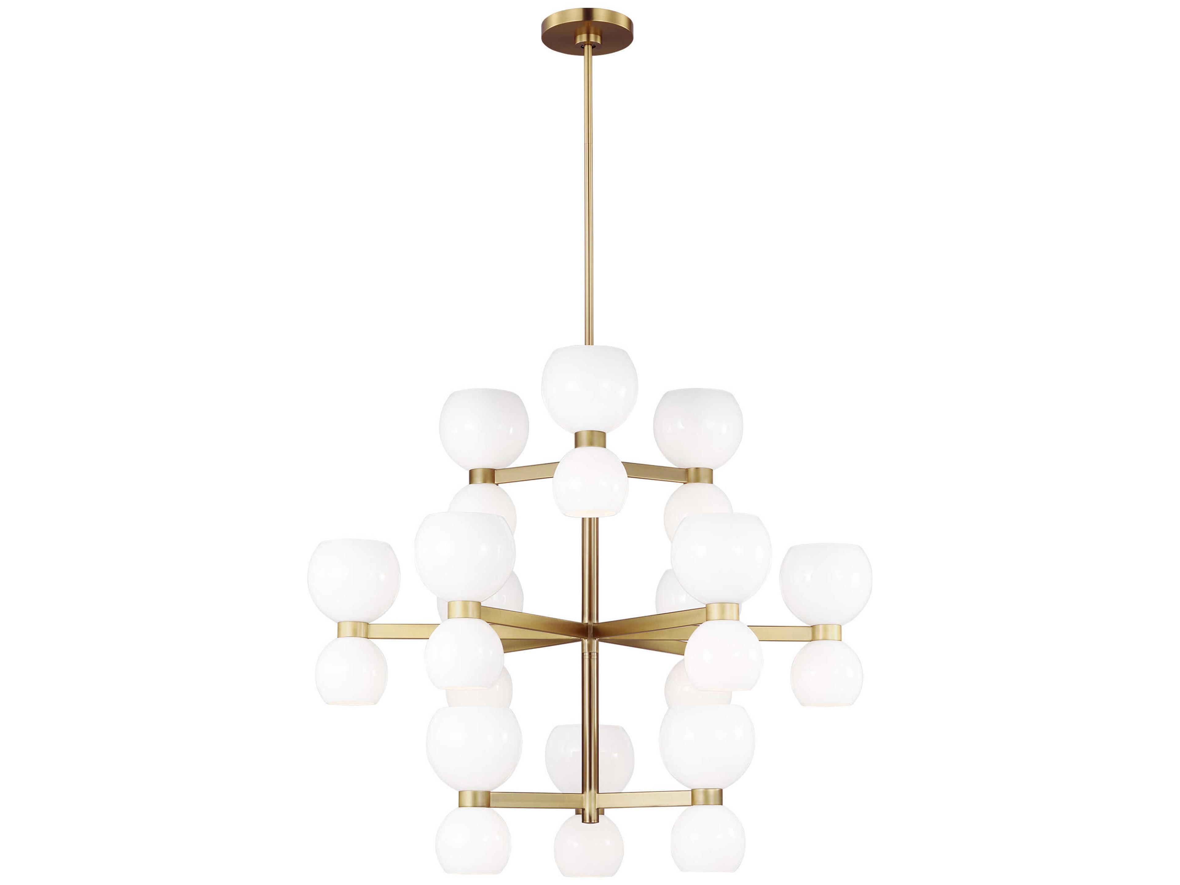 Visual Comfort Studio Londyn 24-Light Burnished Brass Tiered Chandelier