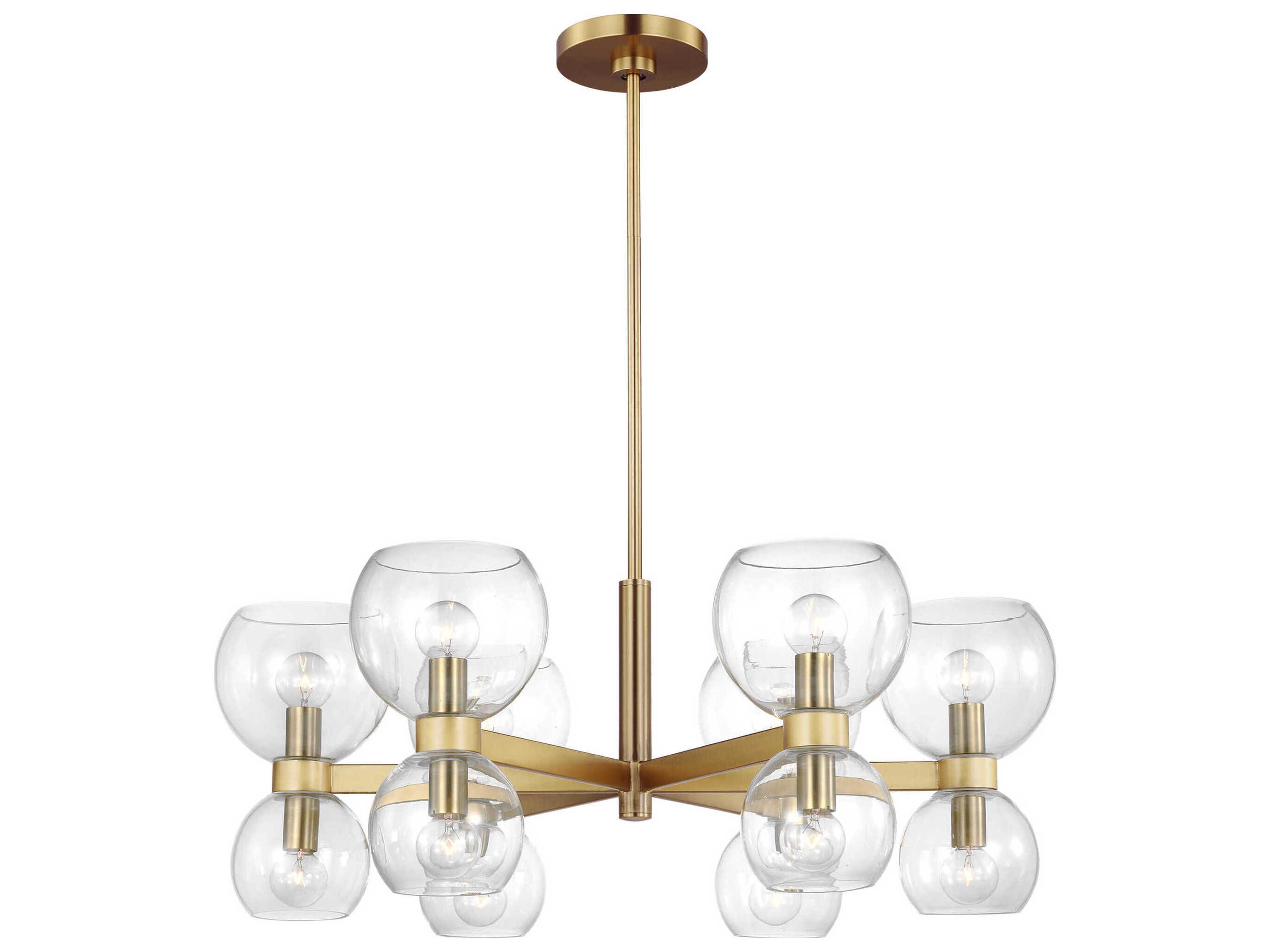 Visual Comfort Studio Londyn 6-Light Burnished Brass Chandelier