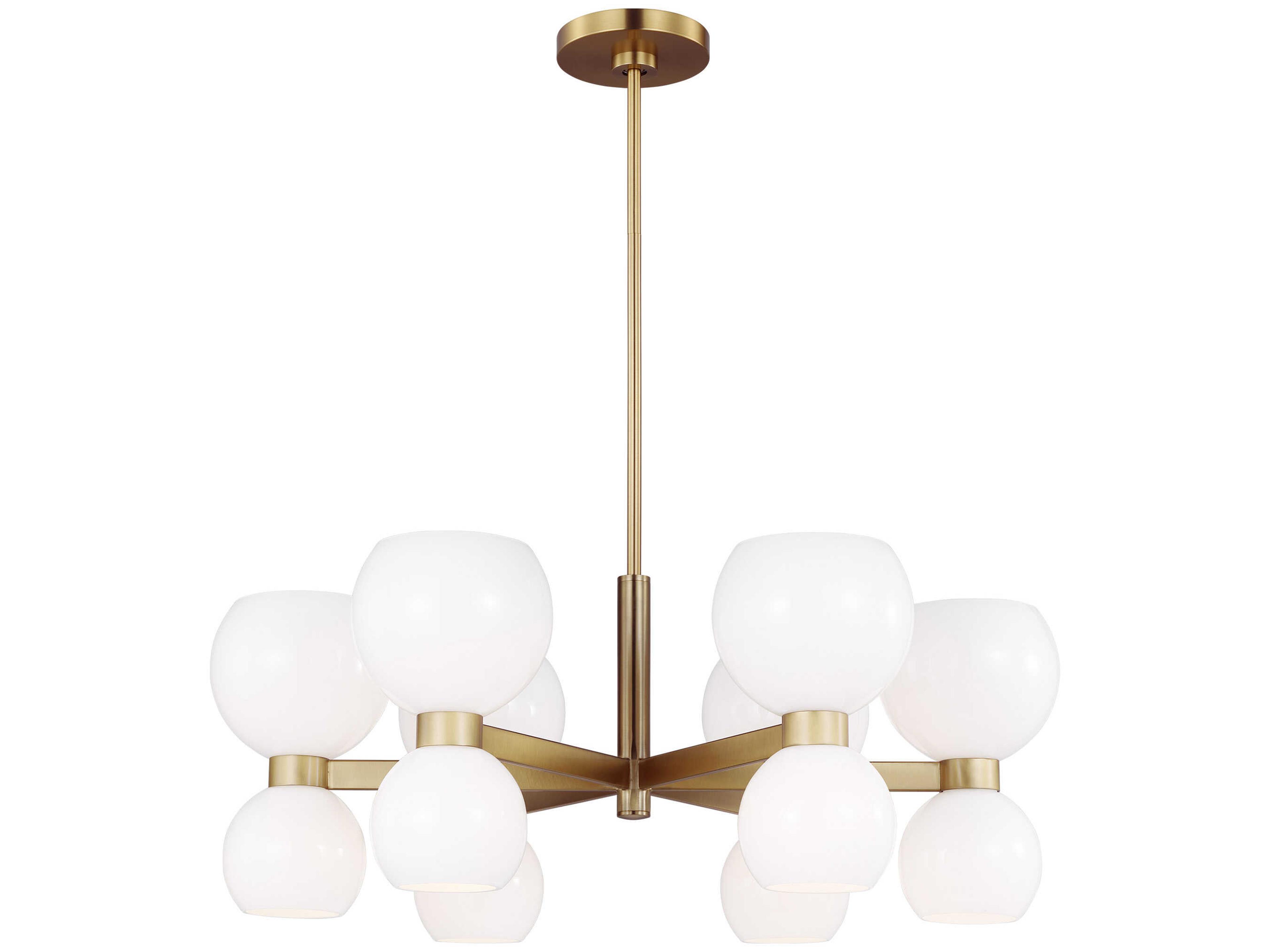 Visual Comfort Studio Londyn 12-Light Burnished Brass Chandelier
