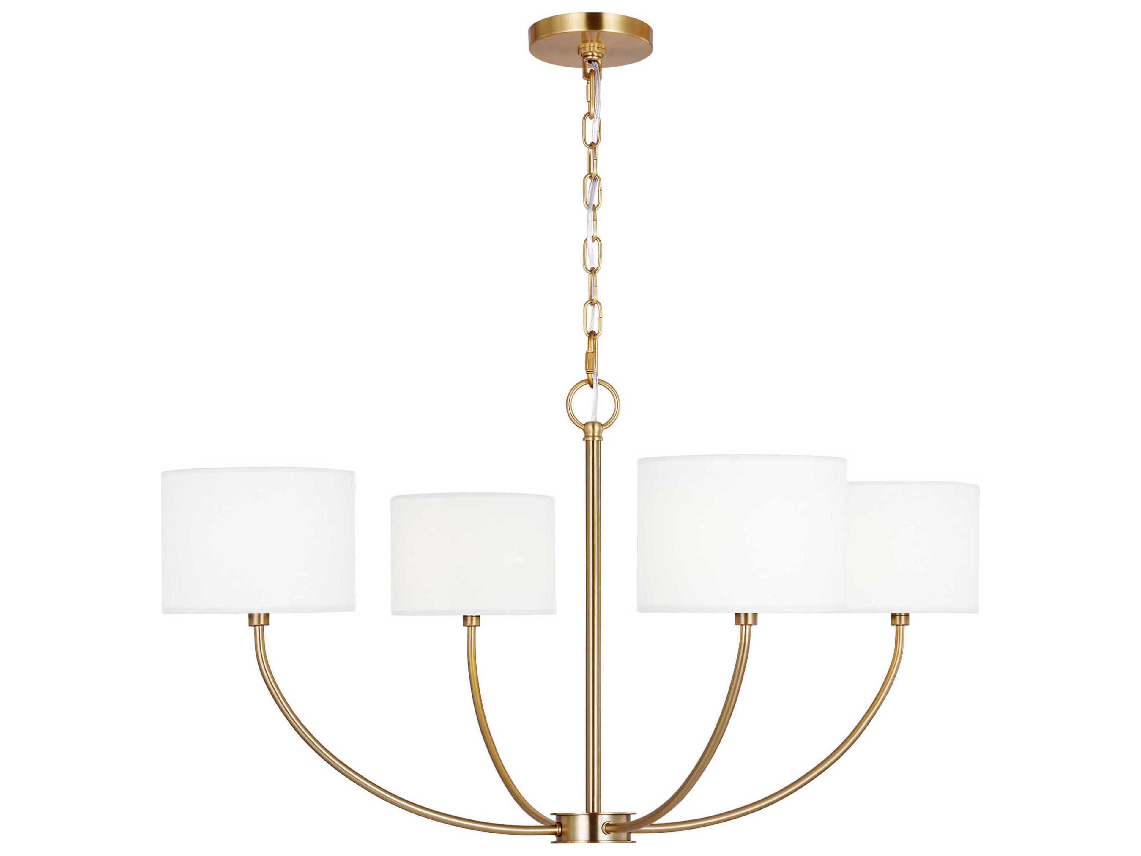Chandelier Sawyer 4 Light Burnished Brass