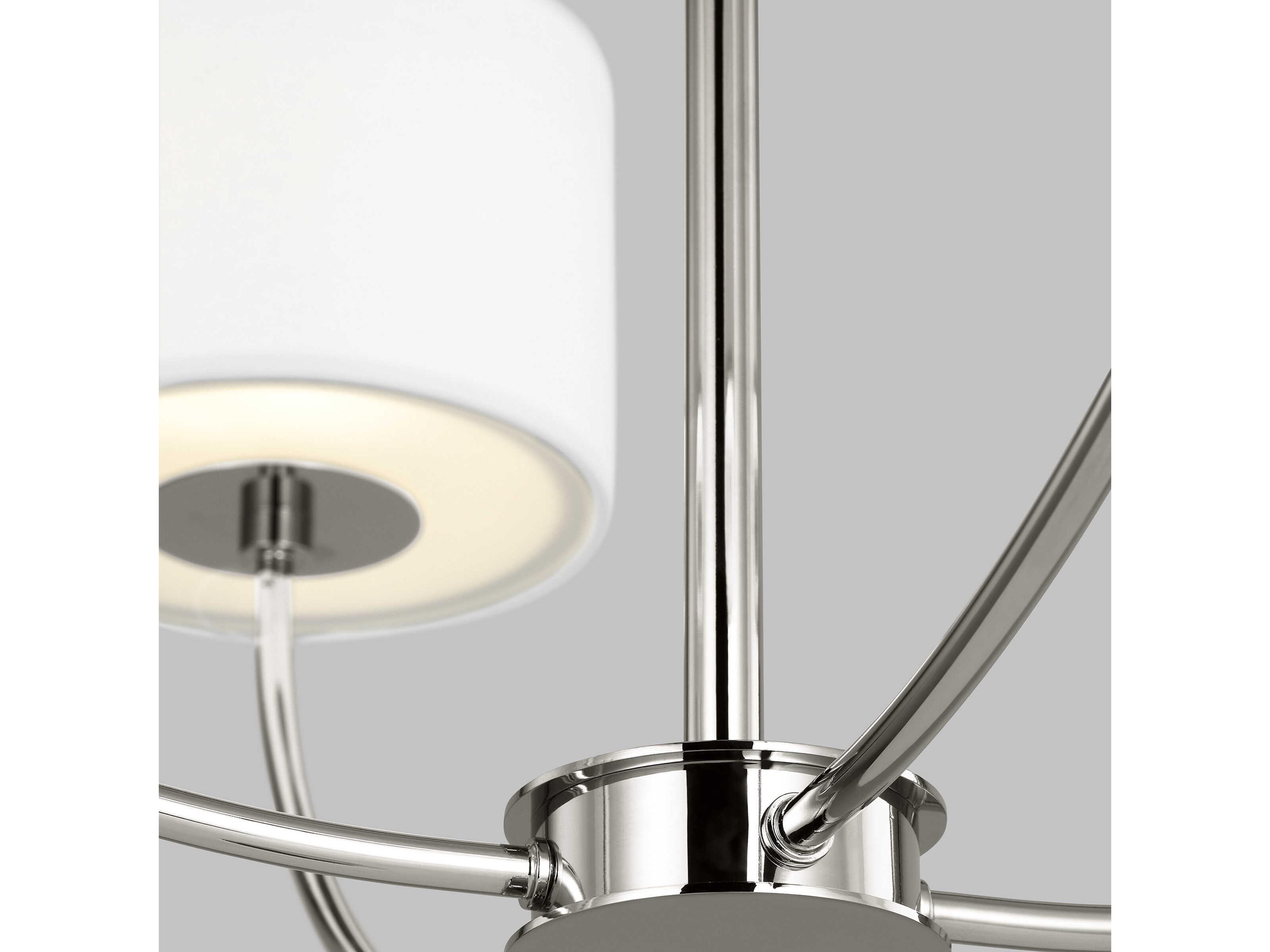 Visual Comfort Studio Sawyer 4-Light Polished Nickel Drum Chandelier