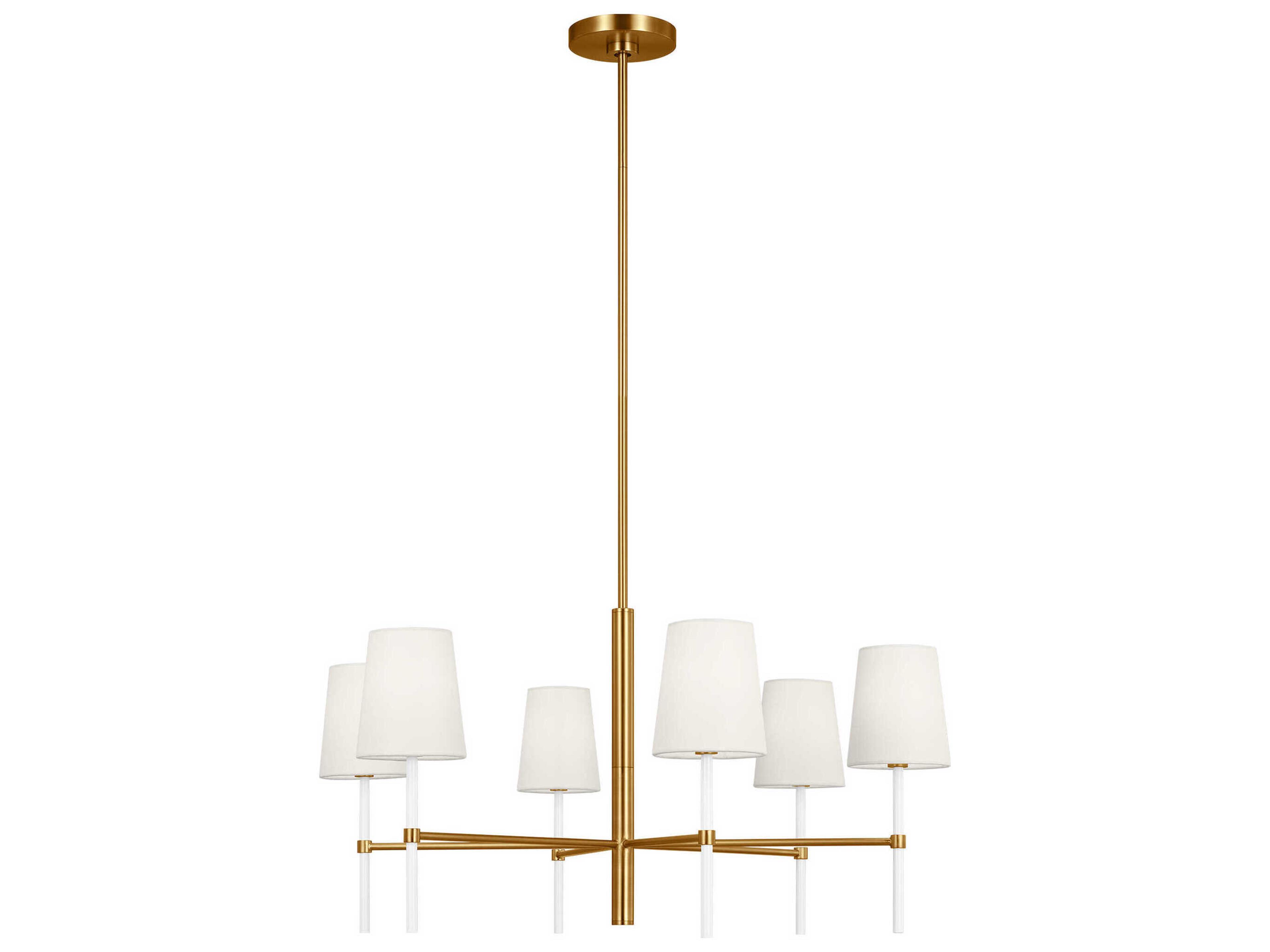 Visual Comfort Studio Monroe 6-Light Burnished Brass Chandelier