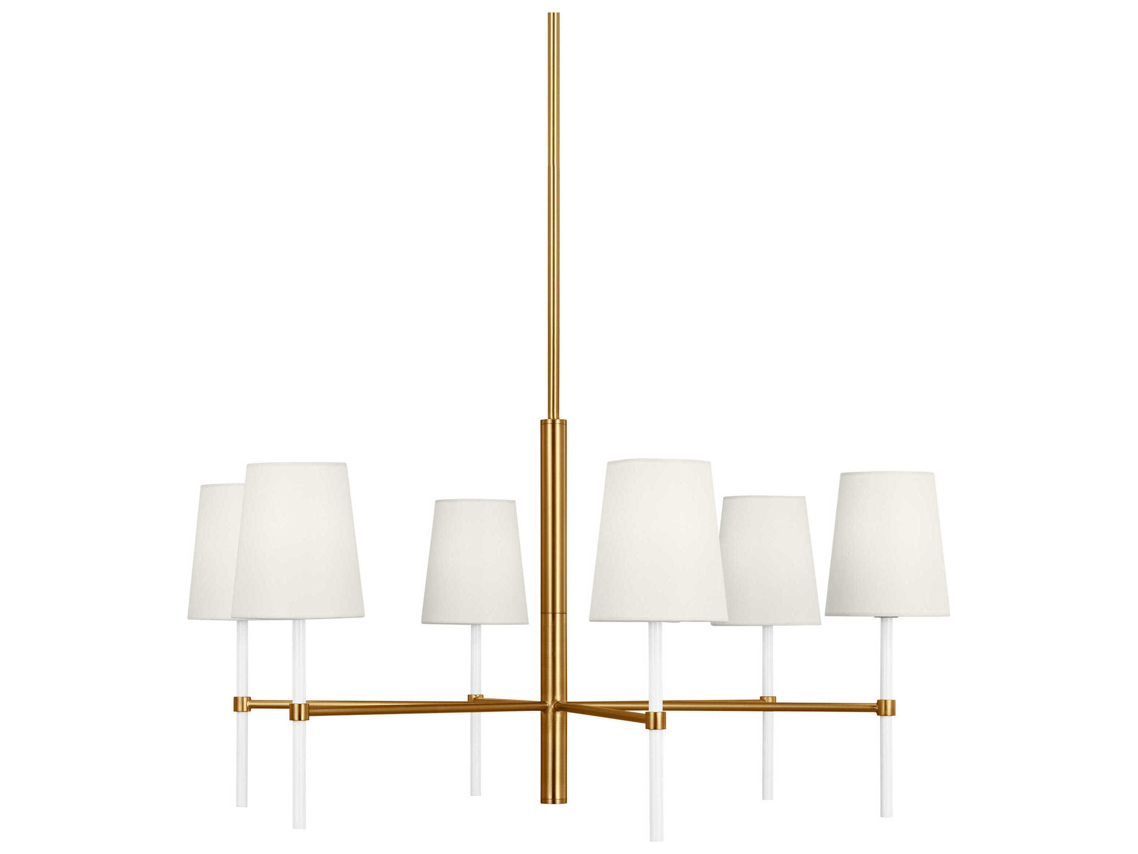 Visual Comfort Studio Monroe 6-Light Burnished Brass Chandelier