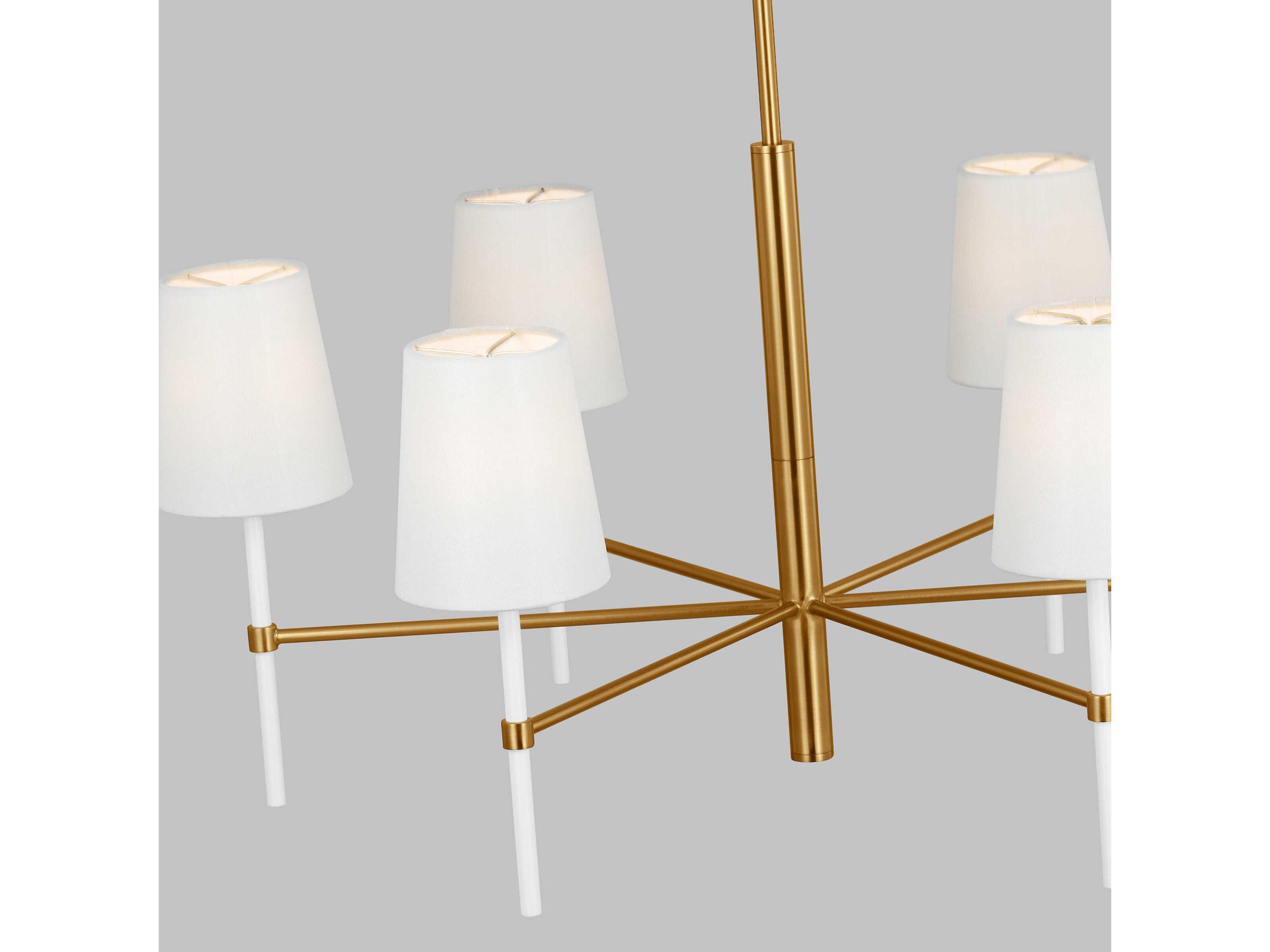Visual Comfort Studio Monroe 6-Light Burnished Brass Chandelier