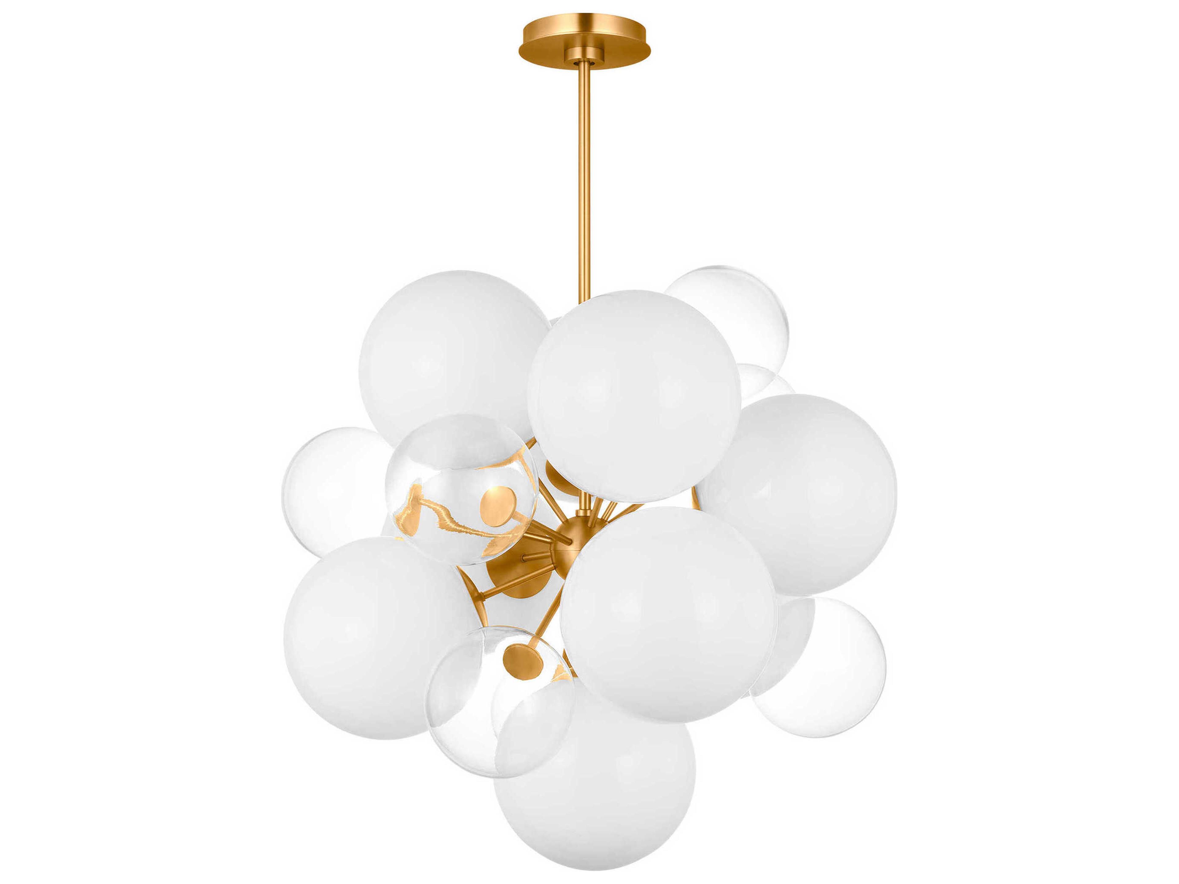 Visual Comfort Studio Aria 9-Light Burnished Brass Globe Sputnik Pendant