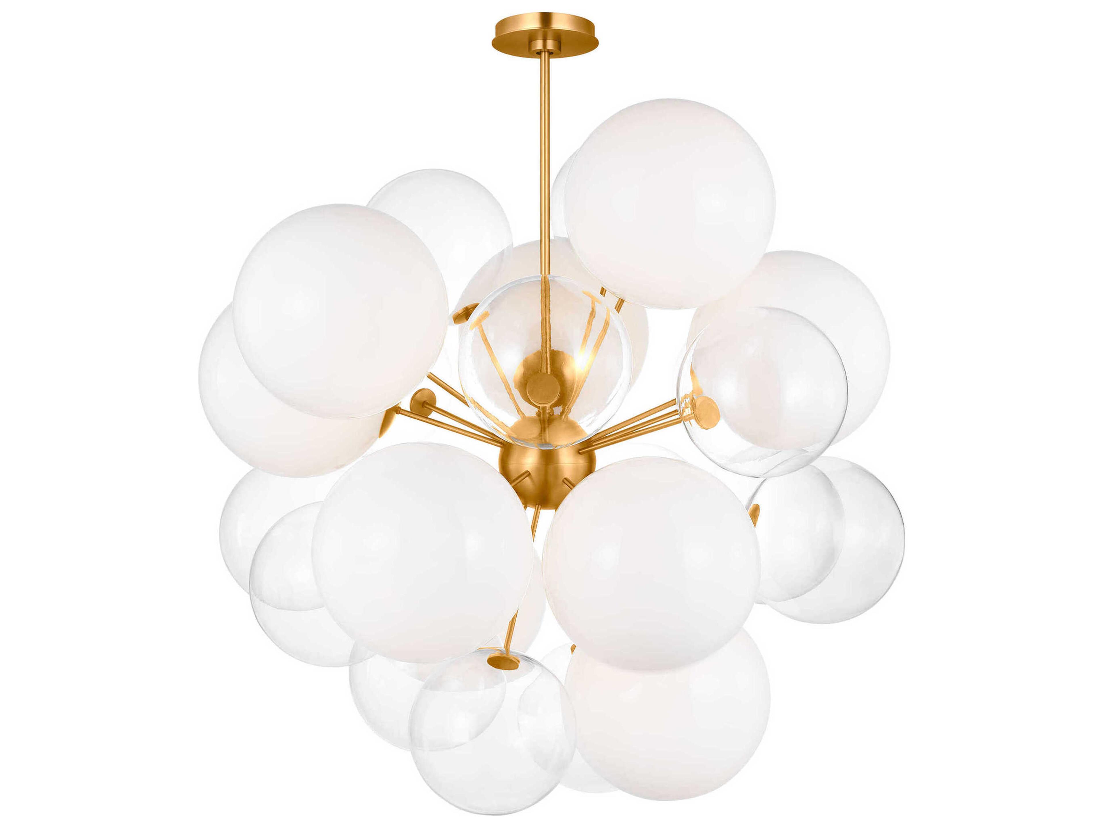 Visual Comfort Studio Aria 9-Light Burnished Brass Globe Sputnik Pendant