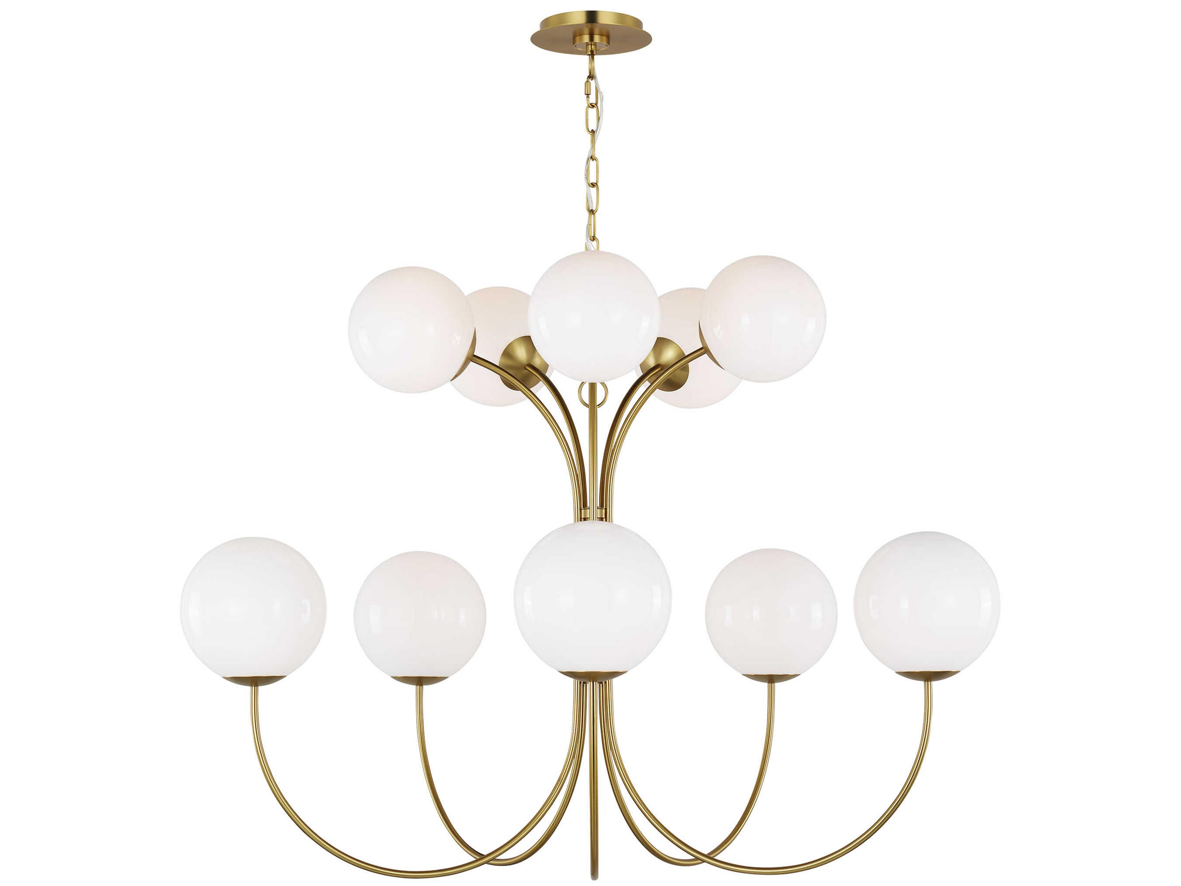 Chandelier Noemie Burnished Brass 10 Light