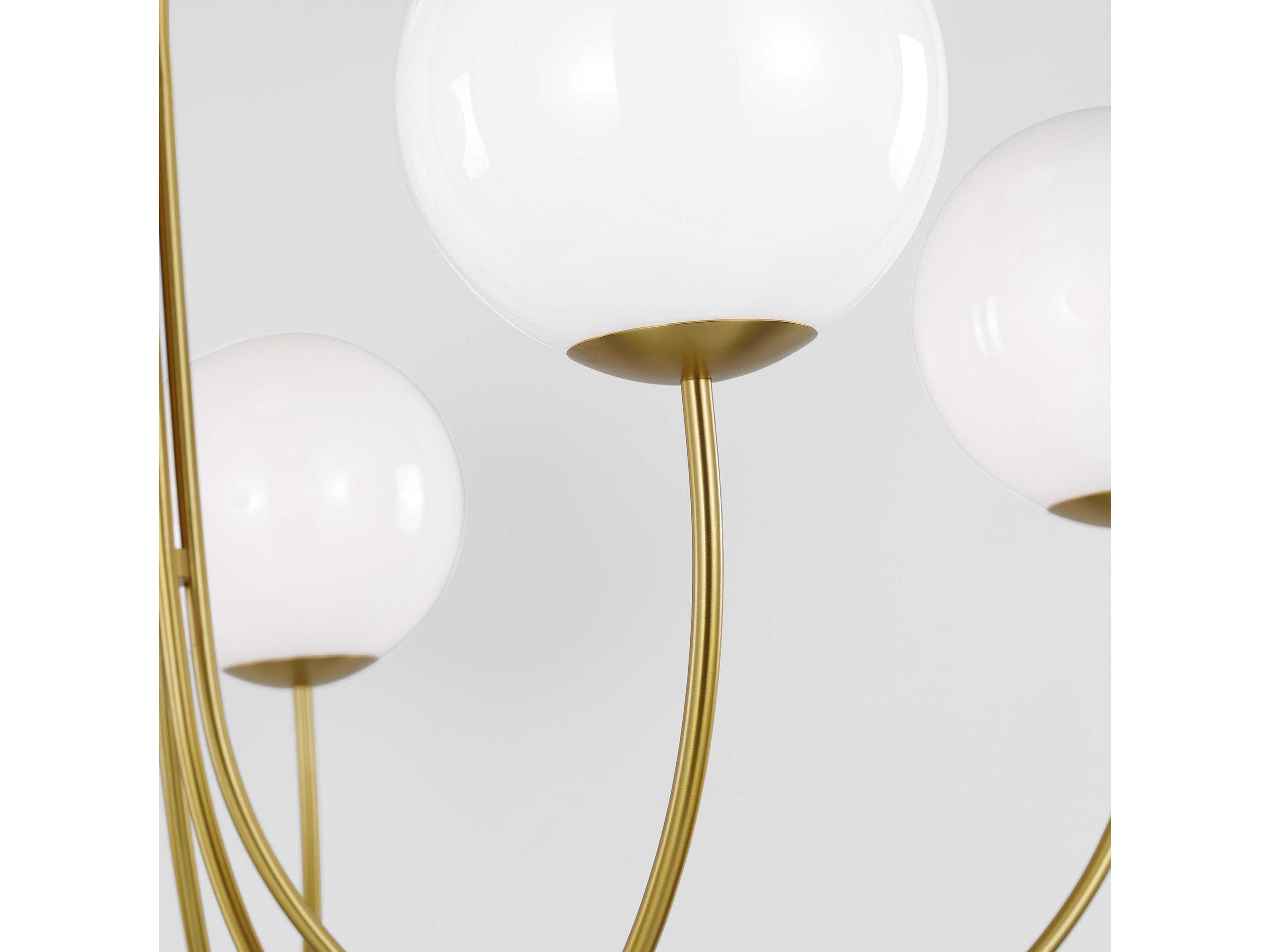 Visual Comfort Studio Noemie 10-Light Burnished Brass Globe Tiered Chandelier