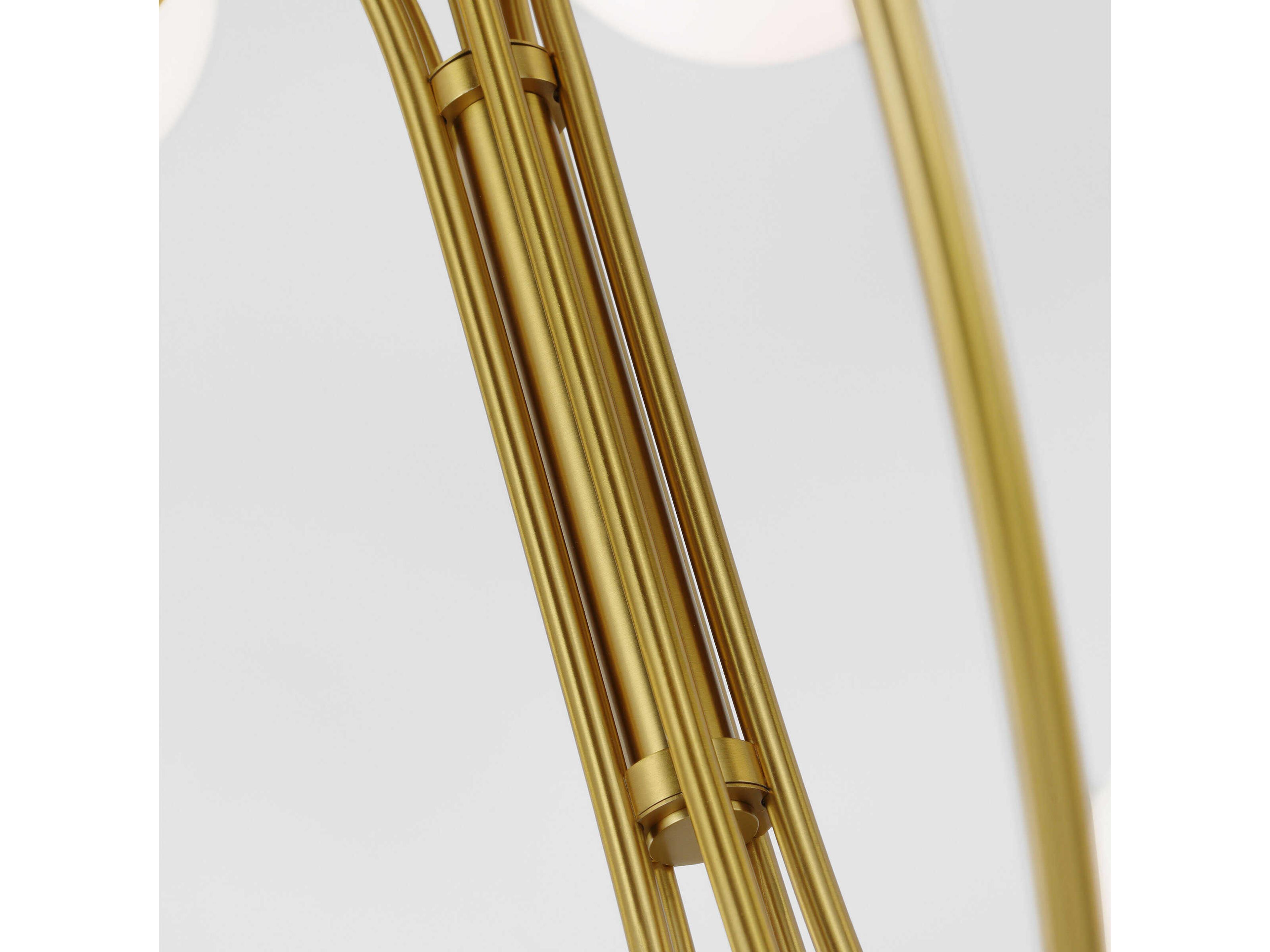 Visual Comfort Studio Noemie 10-Light Burnished Brass Globe Tiered Chandelier