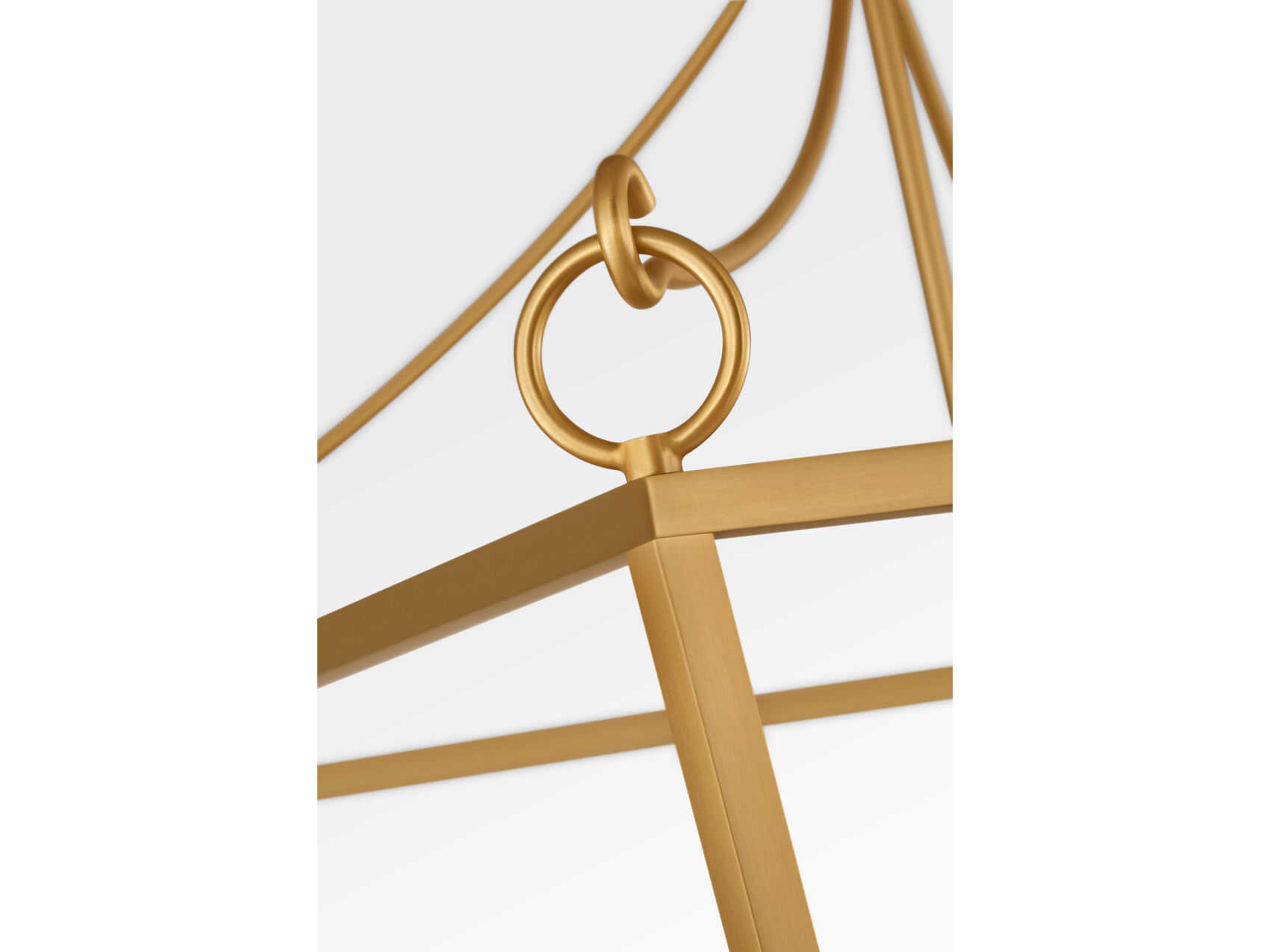 Visual Comfort Studio Carlyle 4-Light Burnished Brass Lantern Pendant