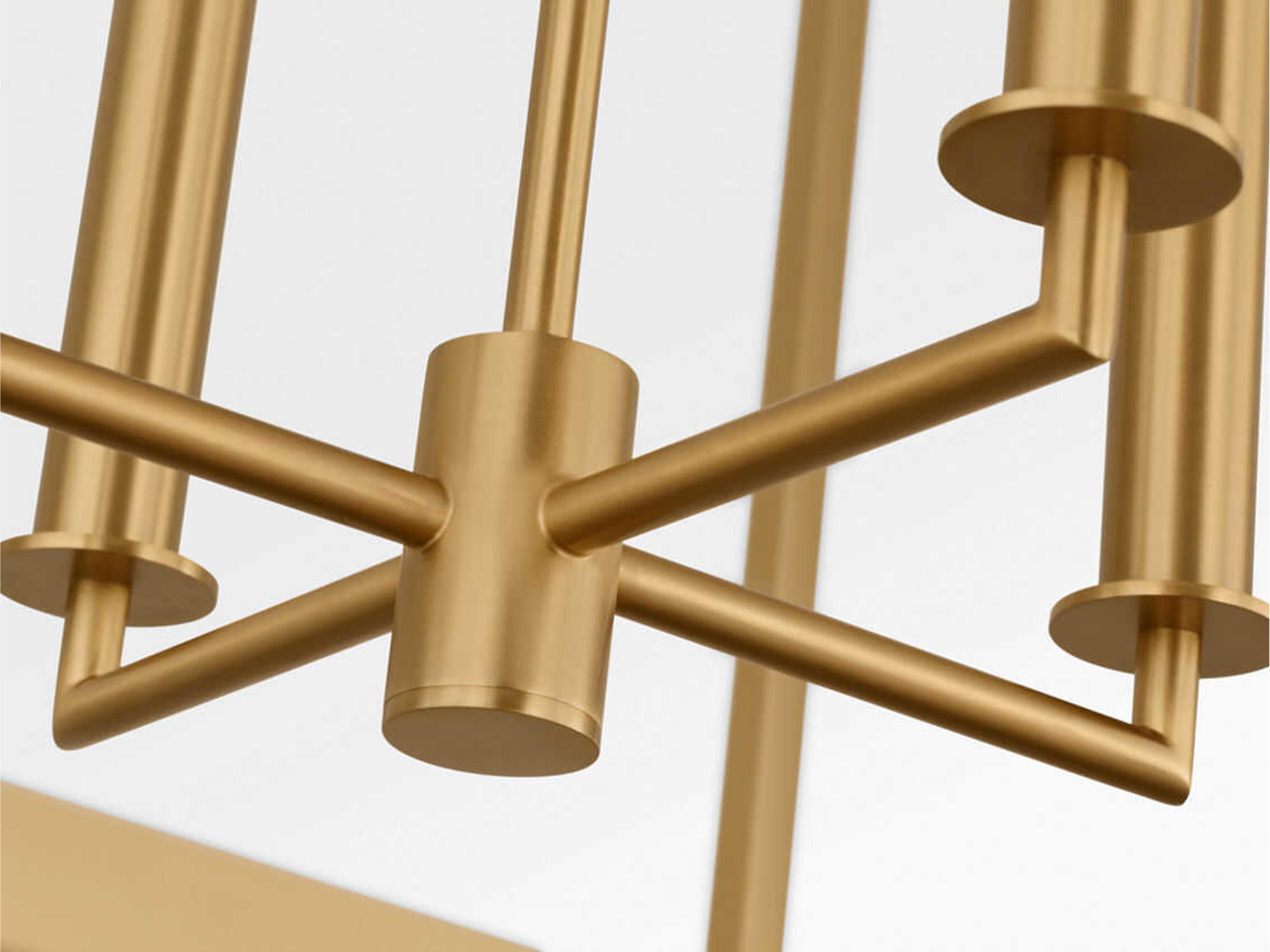 Visual Comfort Studio Carlyle 4-Light Burnished Brass Lantern Pendant