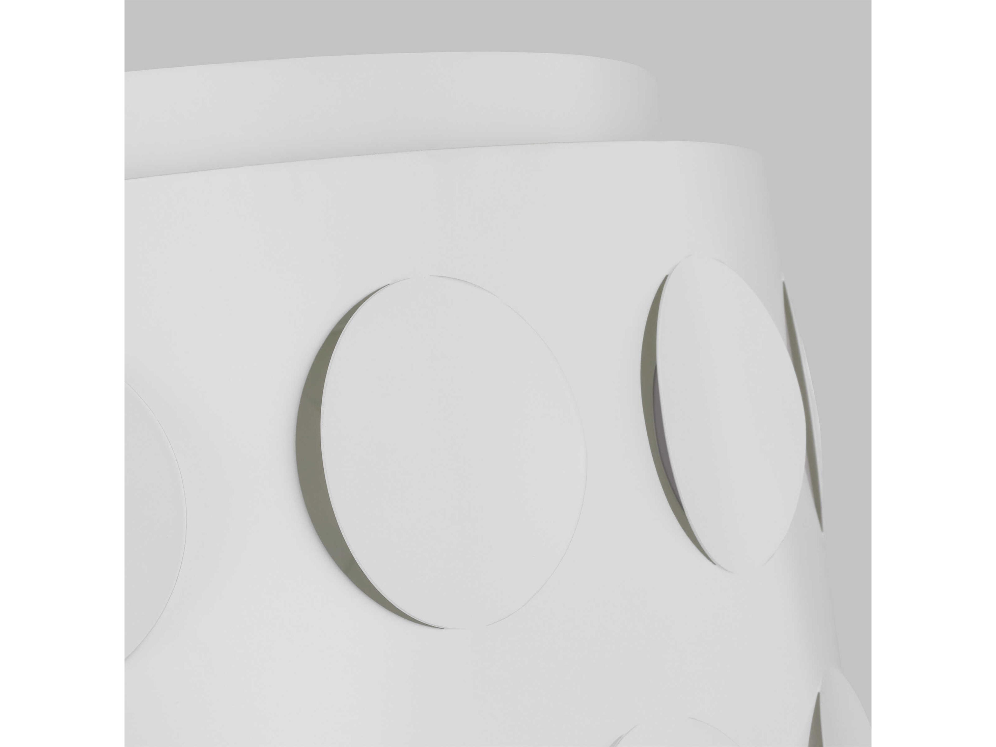 Visual Comfort Studio Dottie 3-Light Matte White Drum Flush Mount