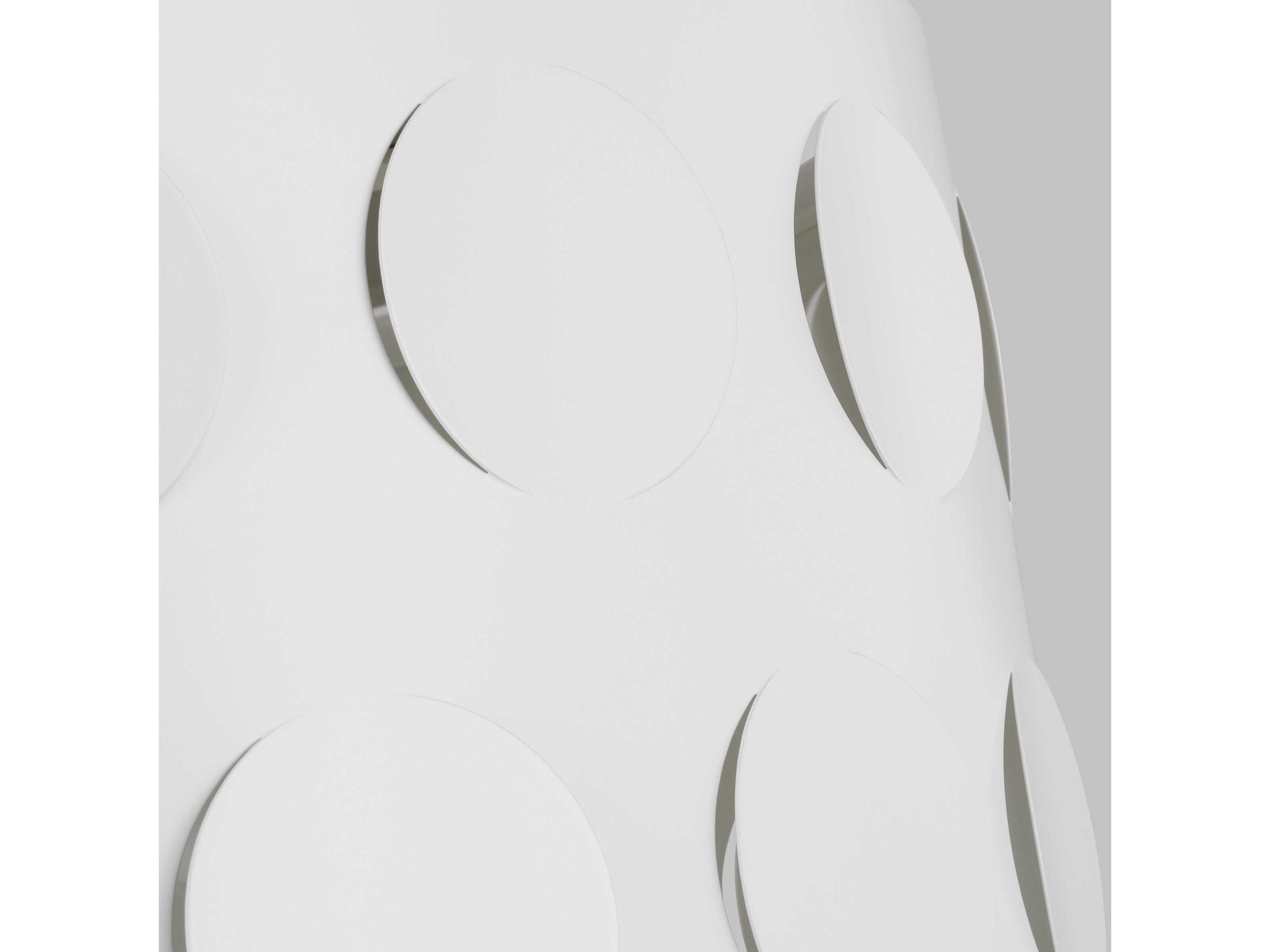 Visual Comfort Studio Dottie 3-Light Polished Nickel White Drum Flush Mount