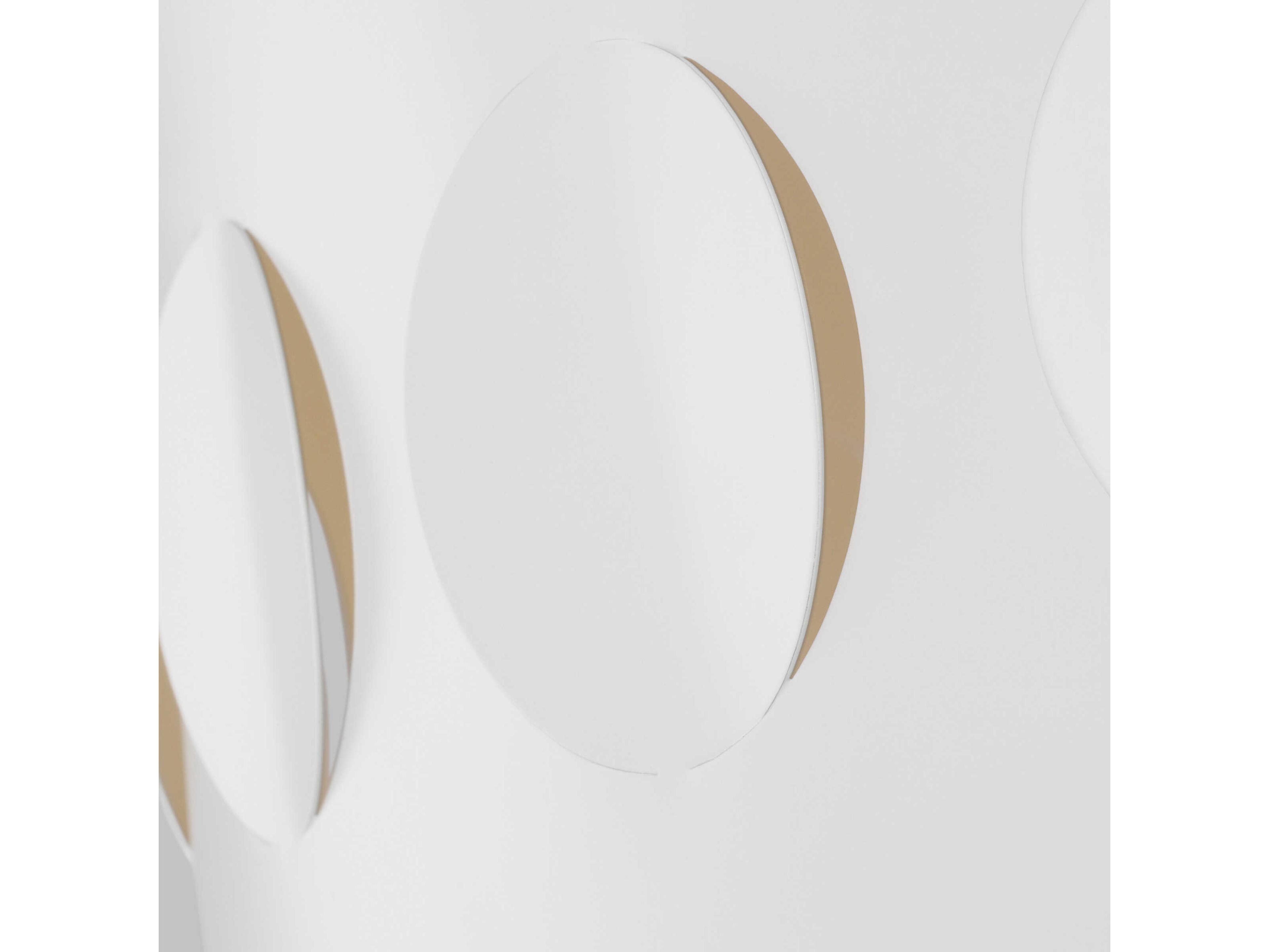 Visual Comfort Studio Dottie 4-Light Burnished Brass White Drum Flush Mount