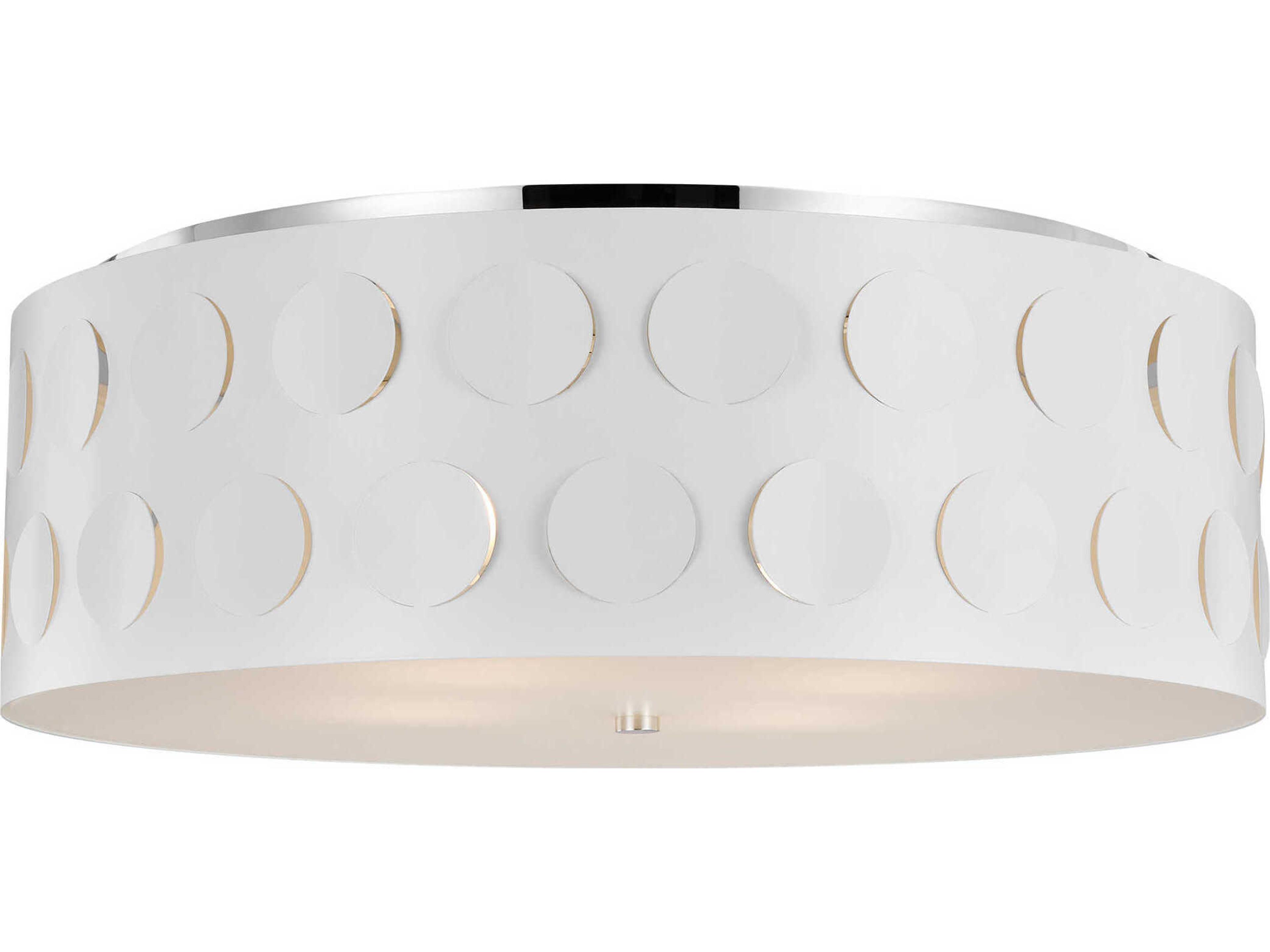Flush Mount Ceiling Light Dottie Polished Nickel