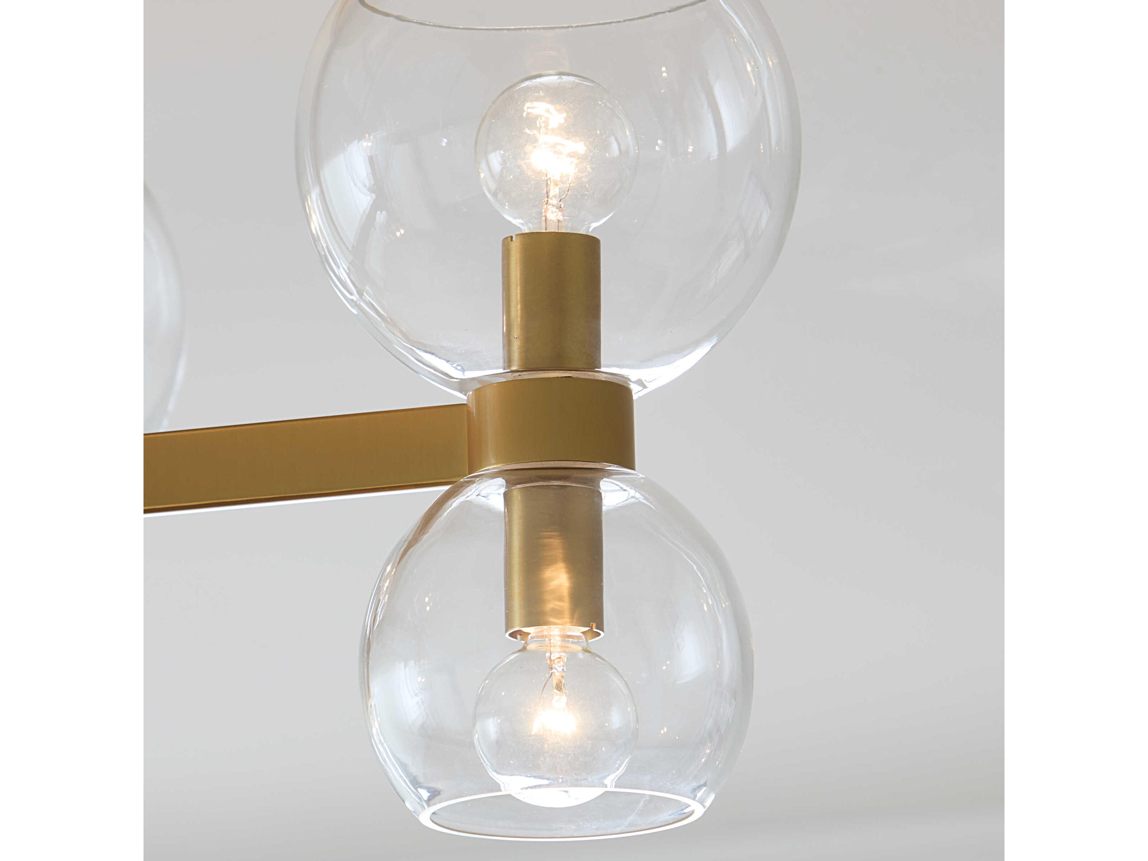 Visual Comfort Studio Londyn 6-Light Burnished Brass Semi Flush Mount