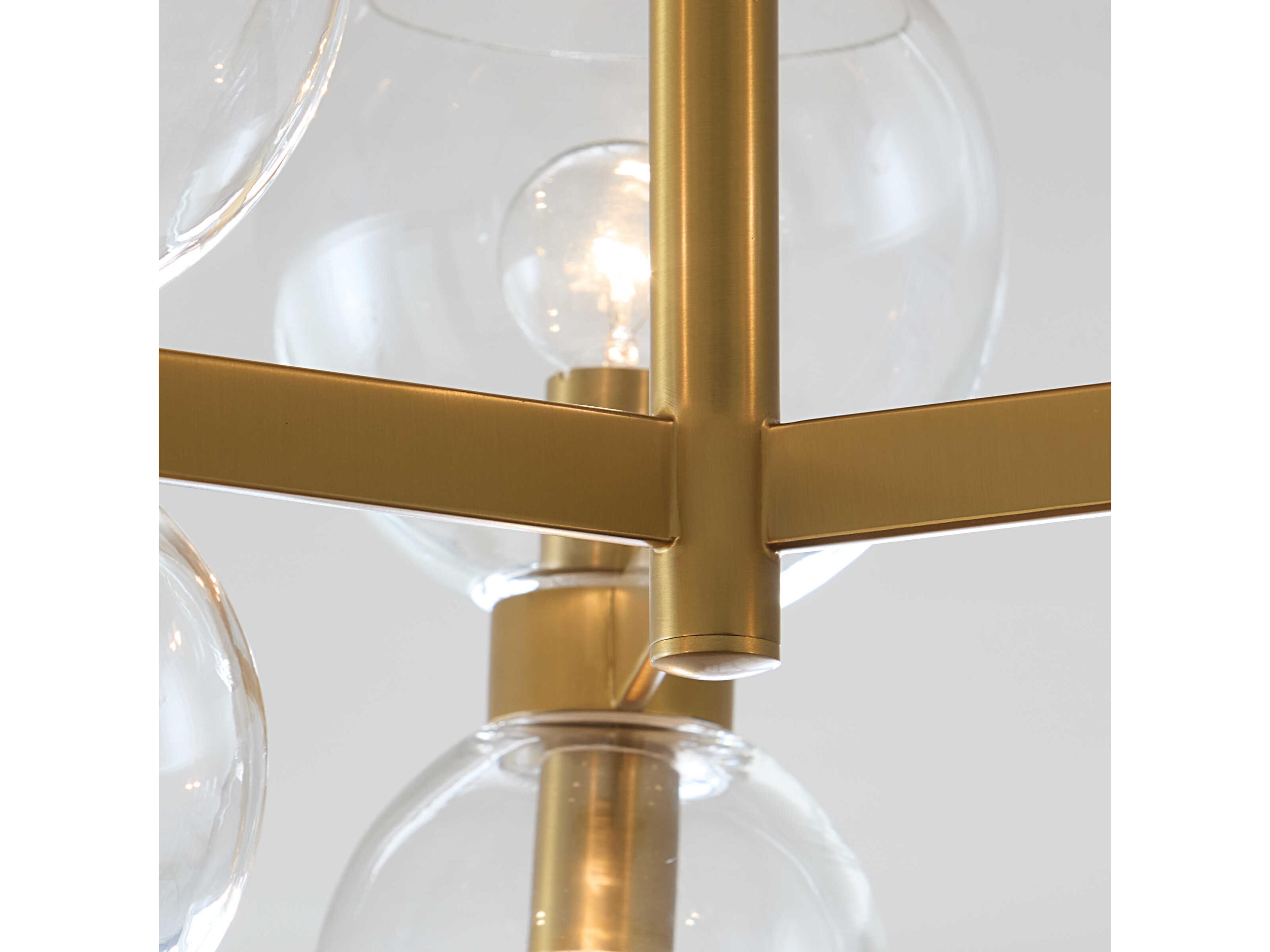 Visual Comfort Studio Londyn 6-Light Burnished Brass Semi Flush Mount