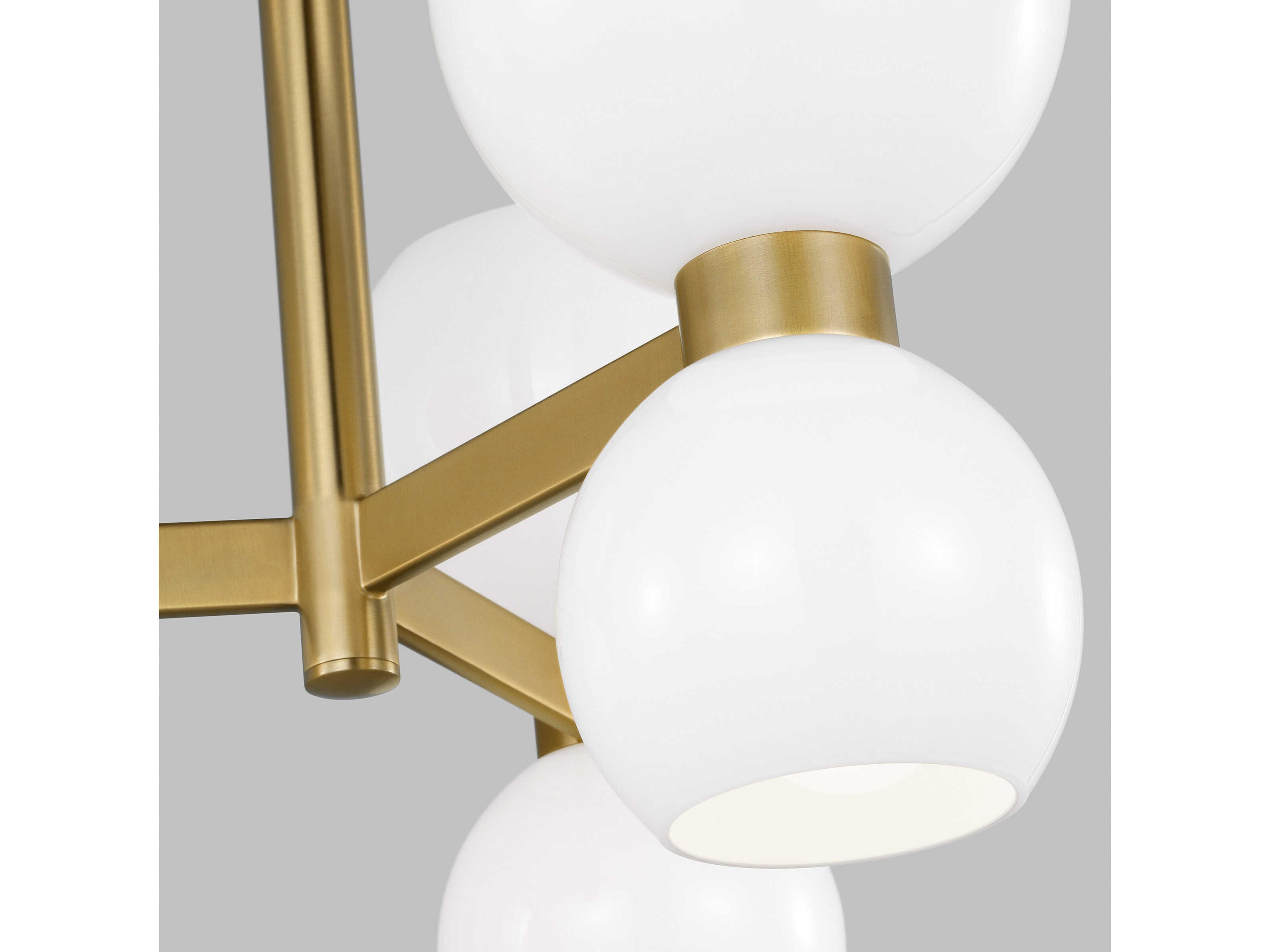 Visual Comfort Studio Londyn 6-Light Burnished Brass Semi Flush Mount