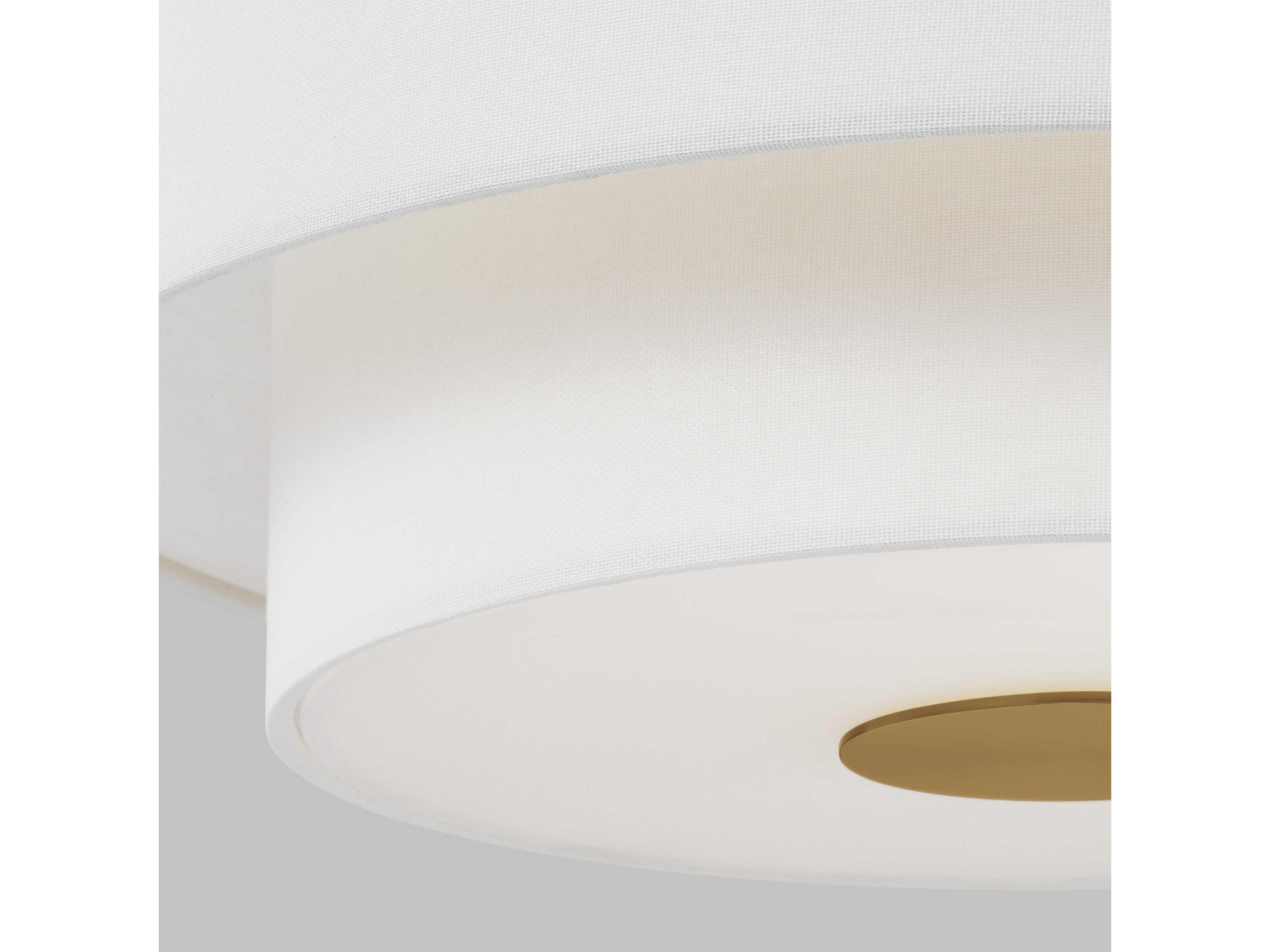 Visual Comfort Studio Sawyer 3-Light Burnished Brass Drum Flush Mount