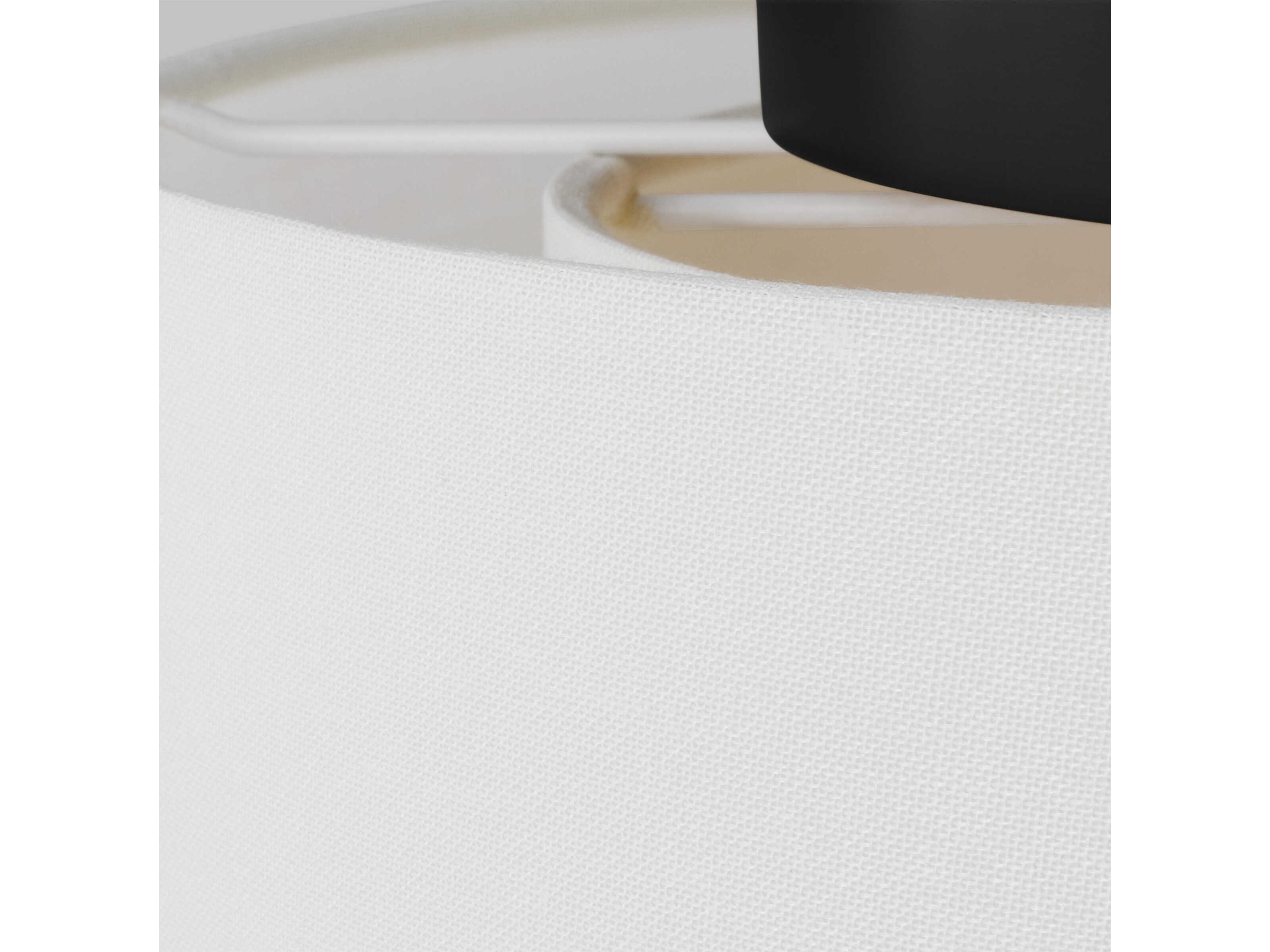 Visual Comfort Studio Sawyer 3-Light Midnight Black White Flush Mount