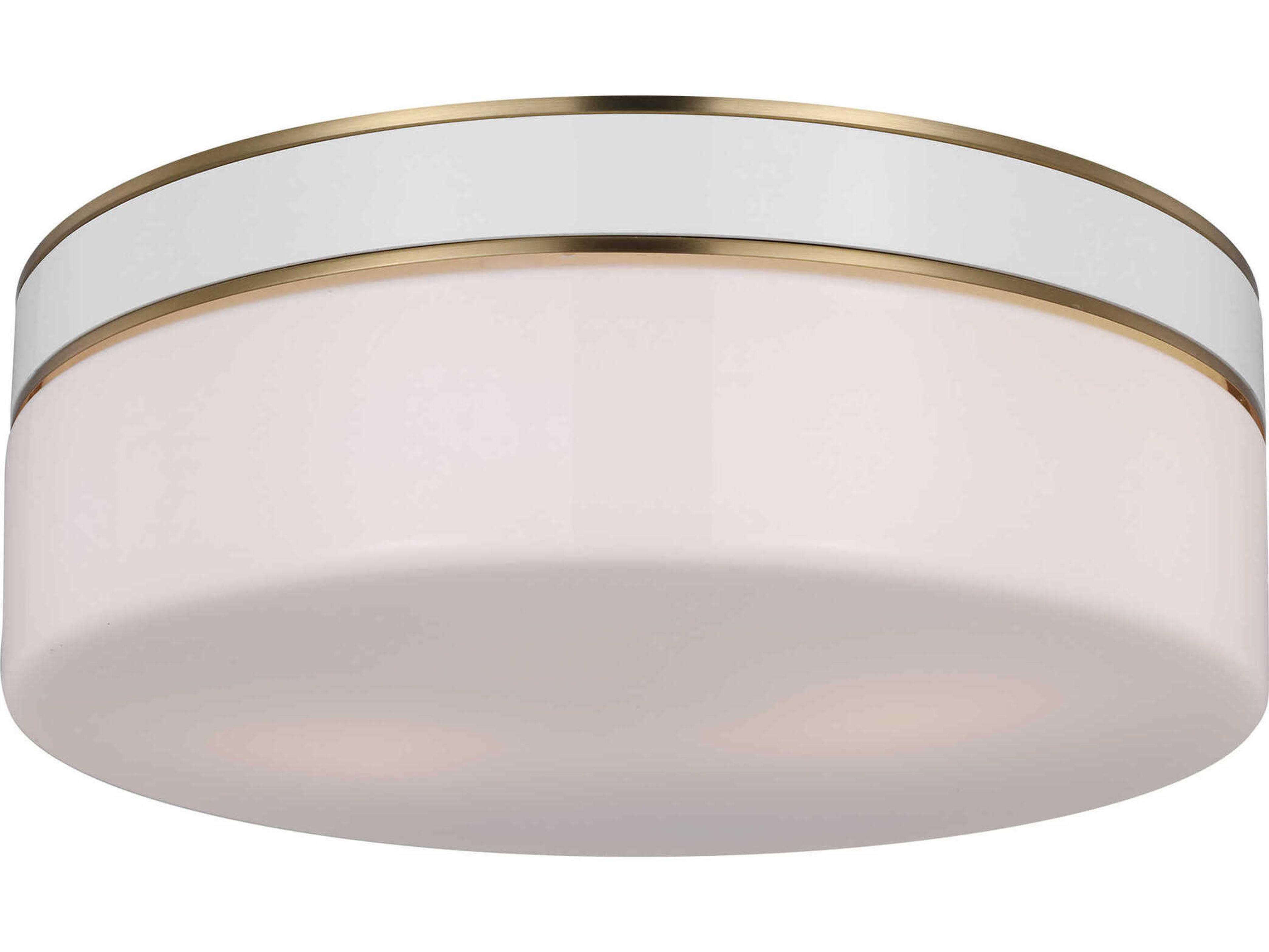 Monroe 14-Inch 2-Light Flush Mount Ceiling Light in Burnished Brass
