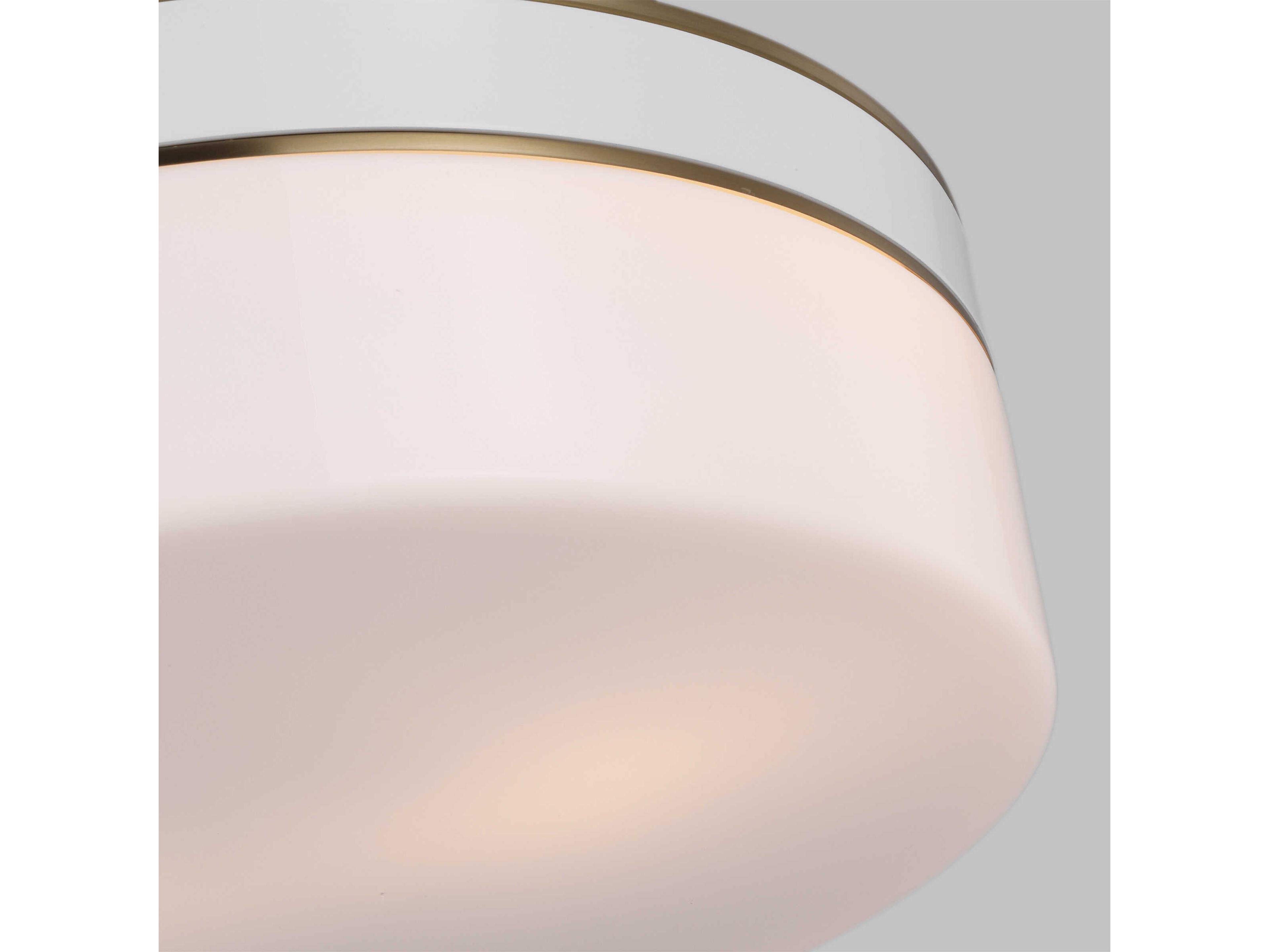 Visual Comfort Studio Monroe 2-Light Burnished Brass Drum Flush Mount
