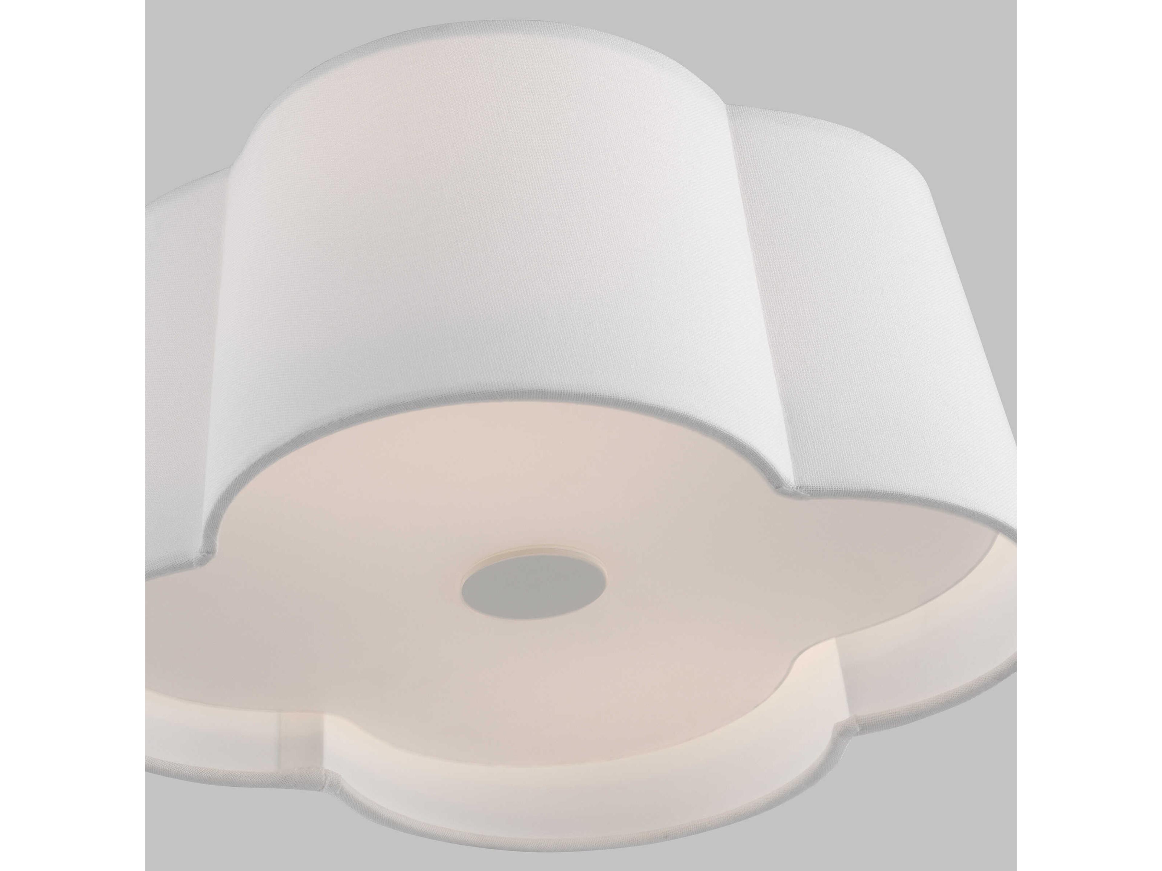 Visual Comfort Studio Bronte 2-Light Burnished Brass White Flush Mount