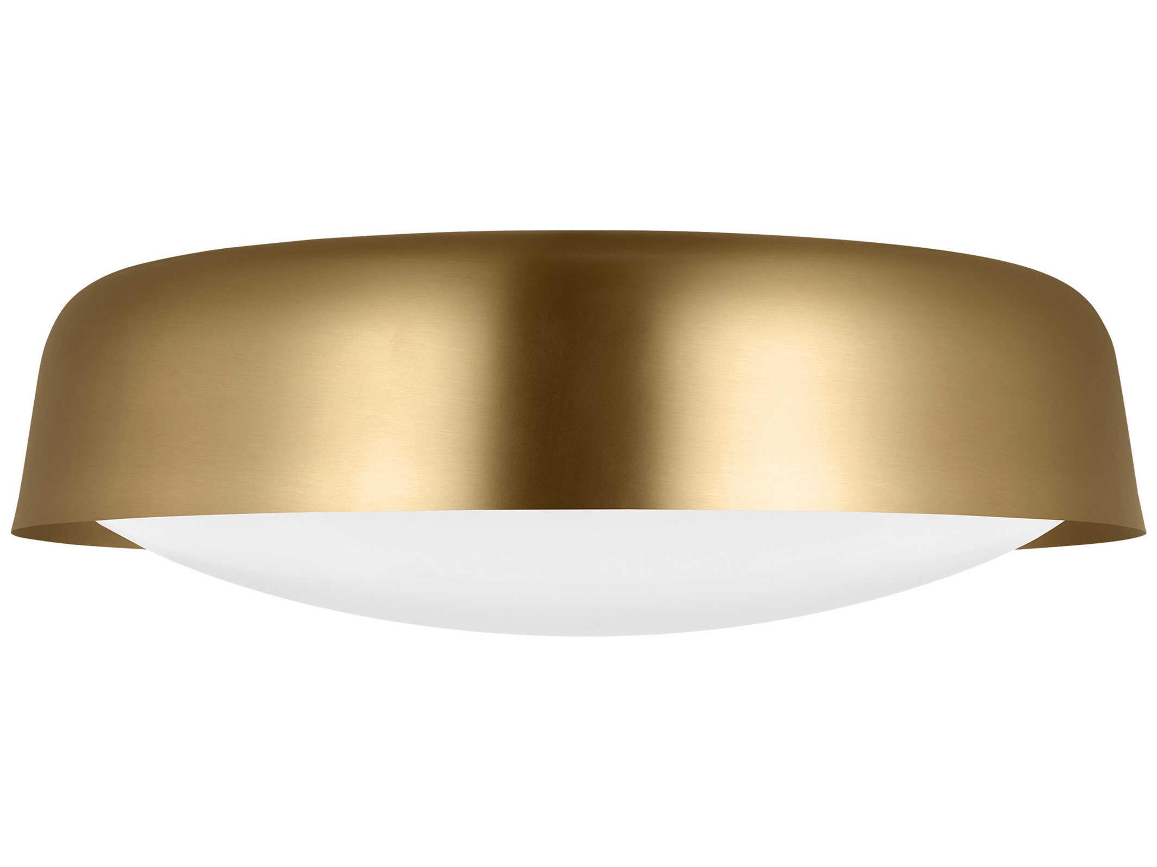 Visual Comfort Studio Draper 2-Light Burnished Brass Flush Mount