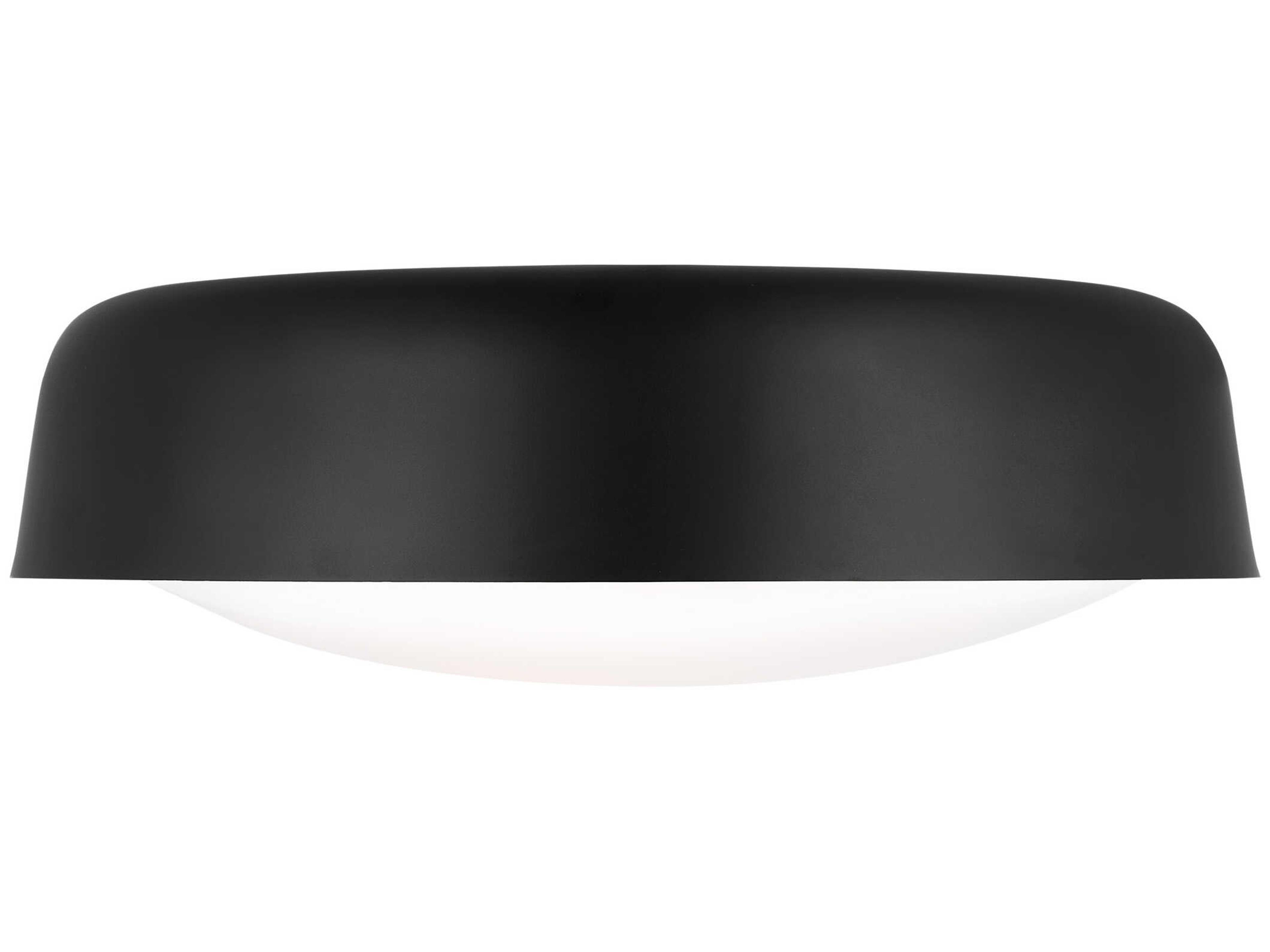 Draper Large Flush Mount Ceiling Light Midnight Black