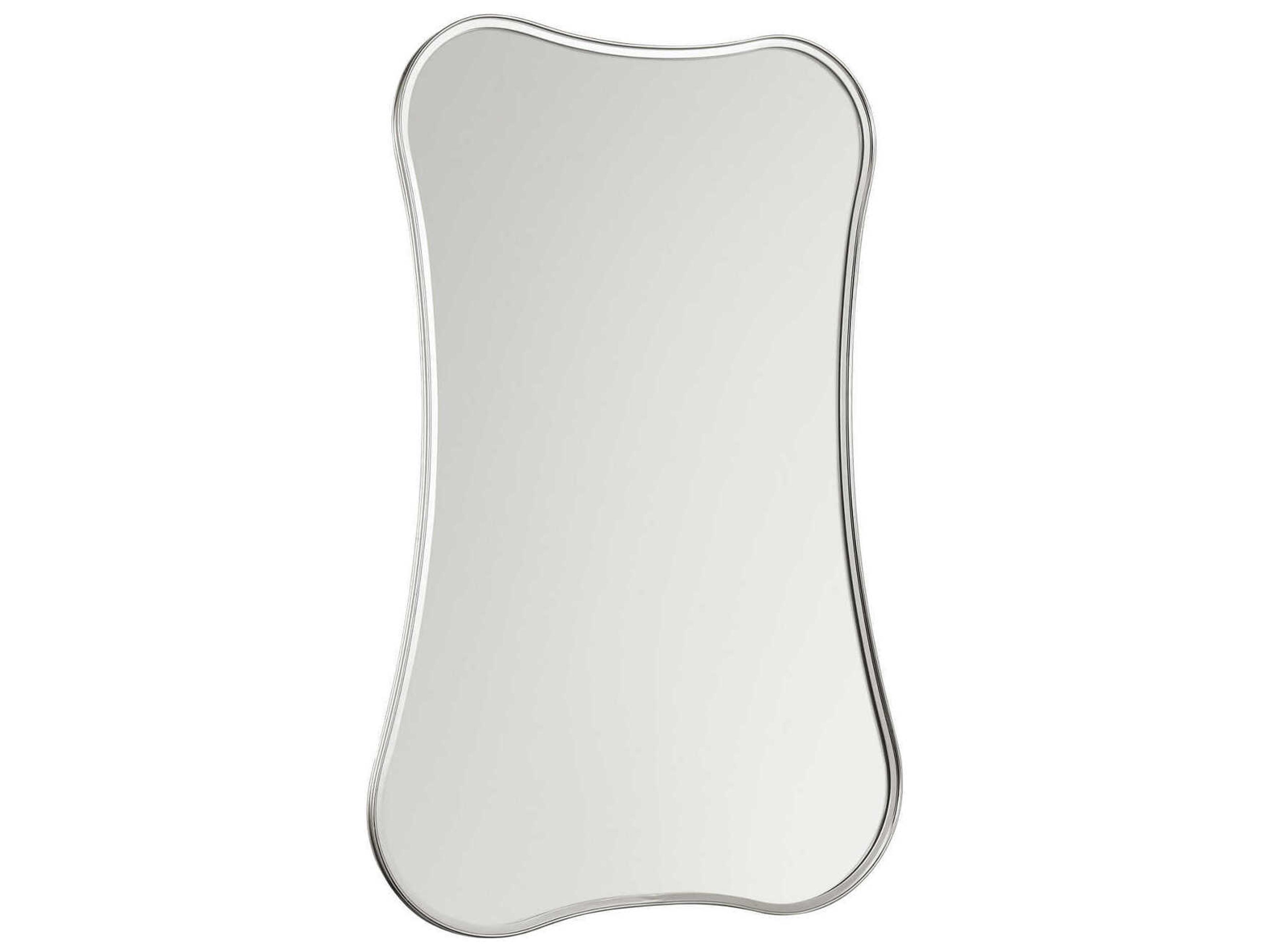 Visual Comfort Studio Cosway Polished Nickel Rectangular Wall Mirror