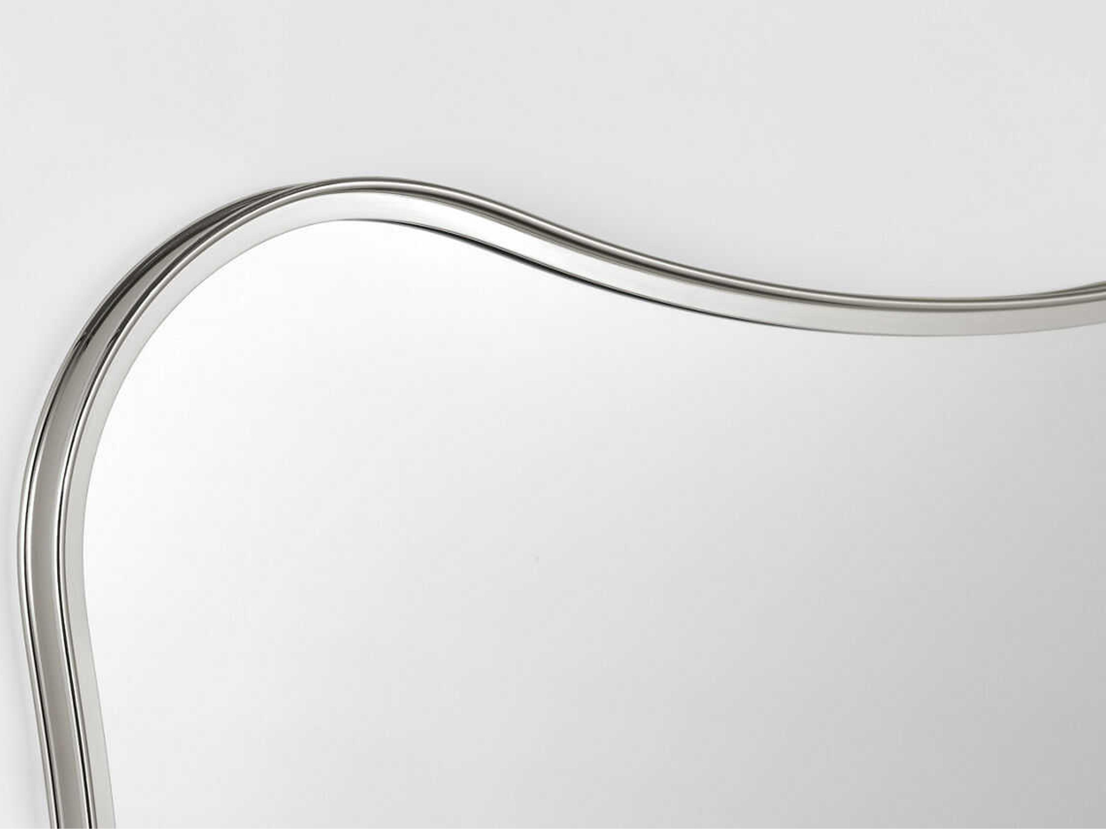 Visual Comfort Studio Cosway Polished Nickel Rectangular Wall Mirror