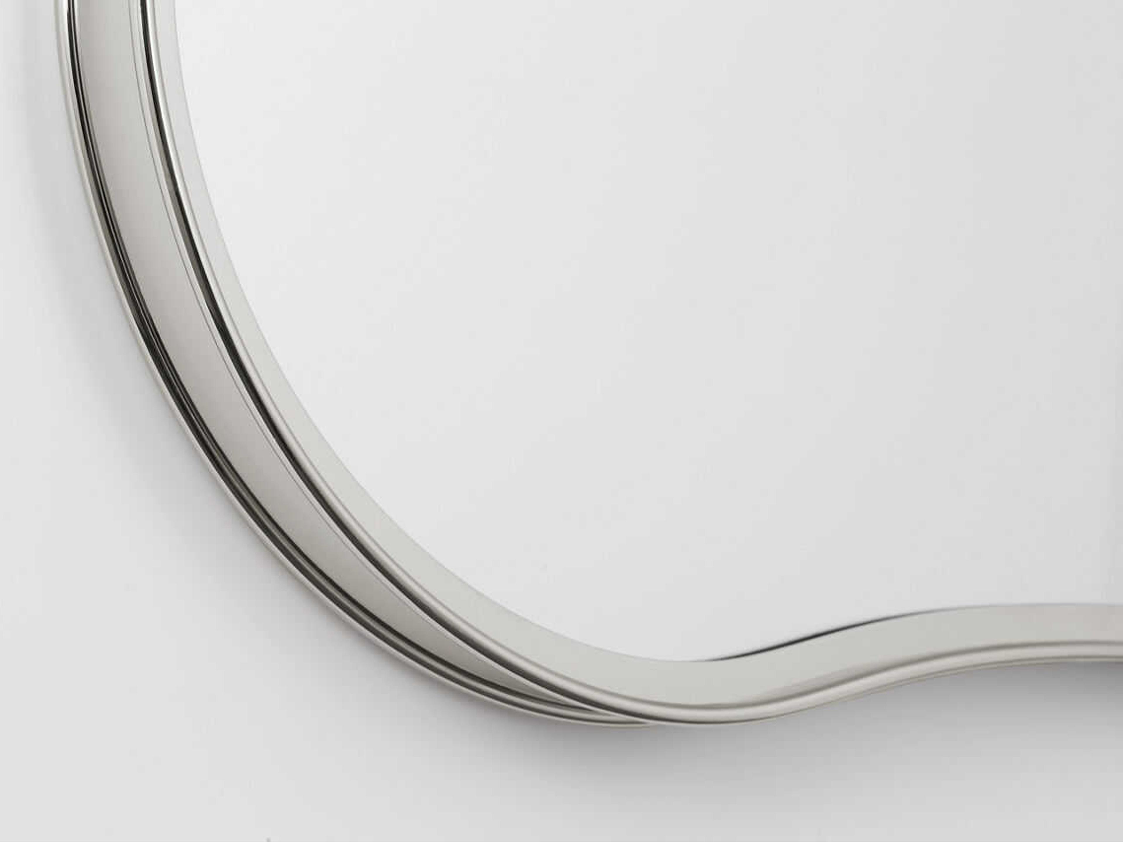 Visual Comfort Studio Cosway Polished Nickel Rectangular Wall Mirror