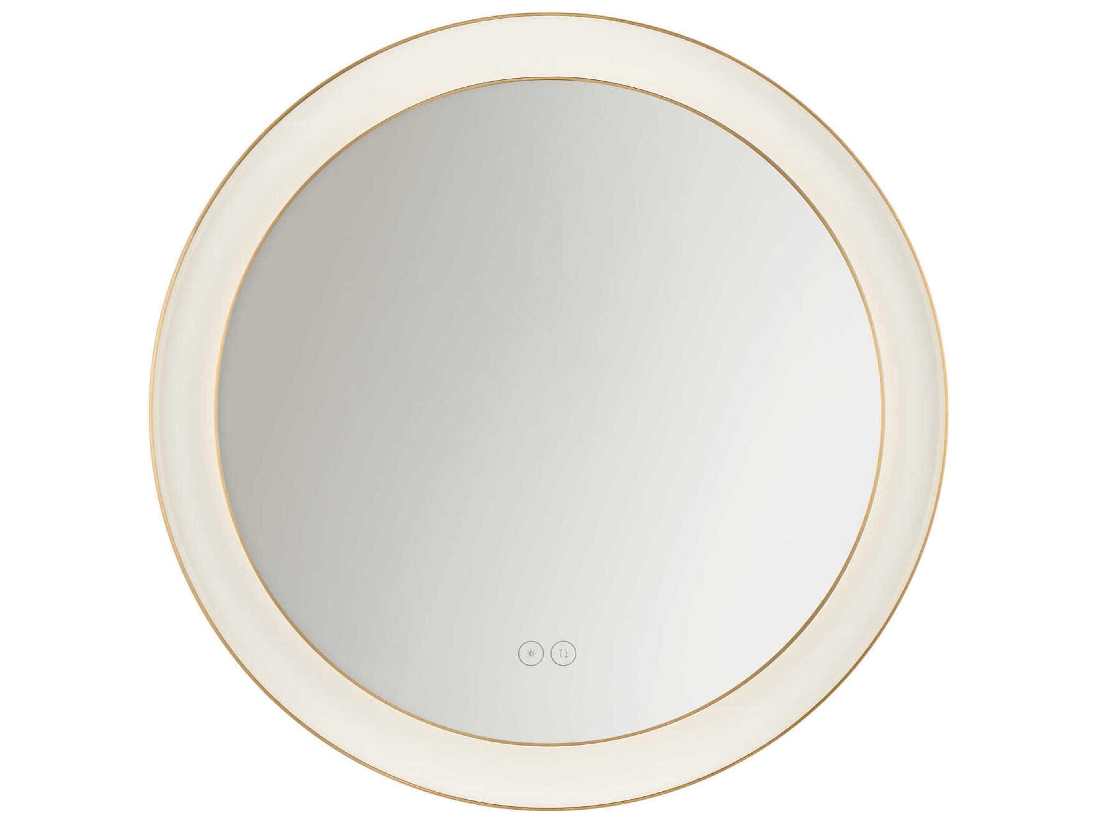 Chopin Burnished Brass Round Wall Mirror