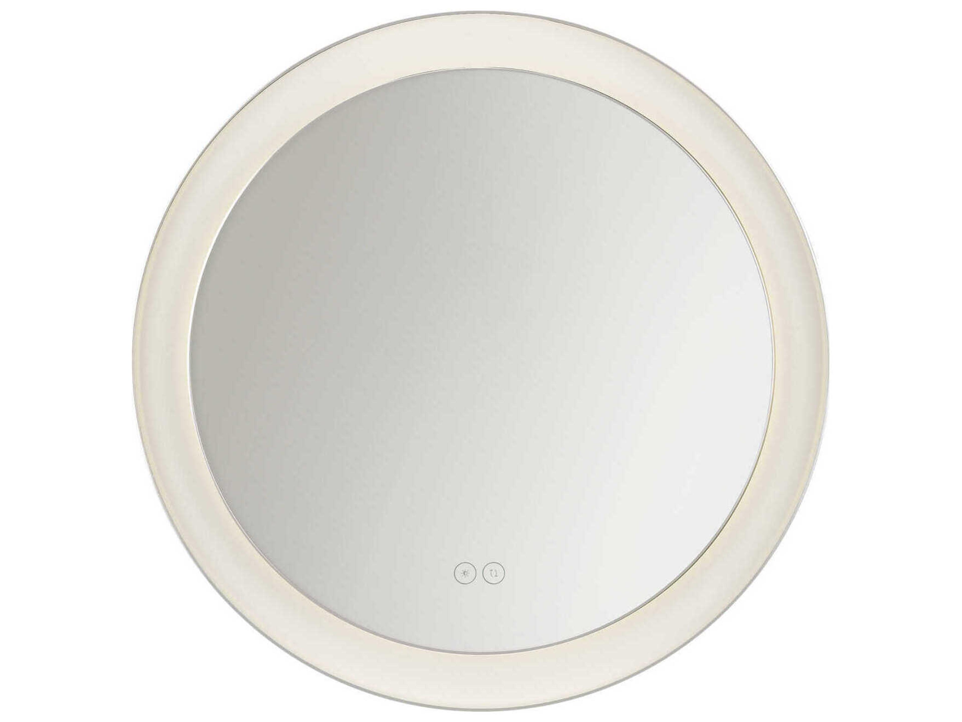 Chopin Polished Nickel Round Wall Mirror