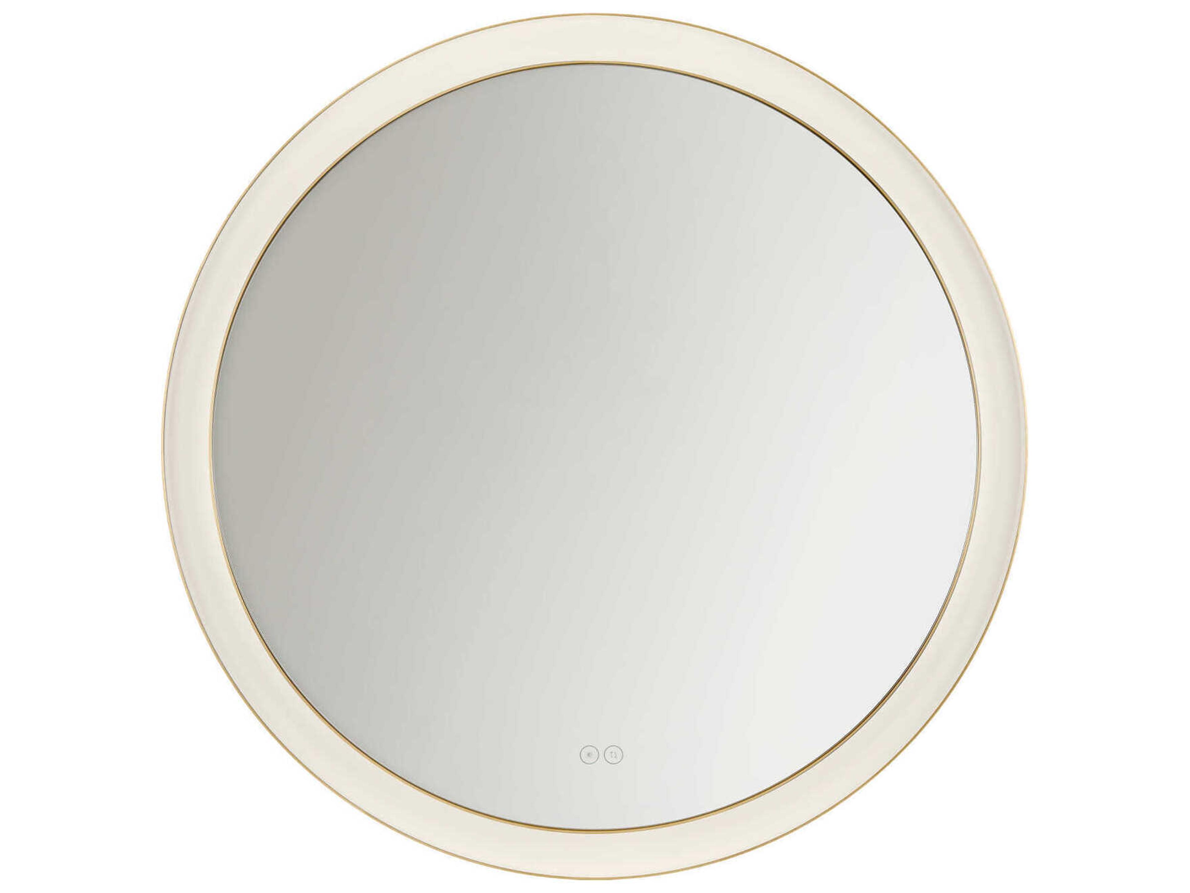 Chopin Burnished Brass Round Wall Mirror