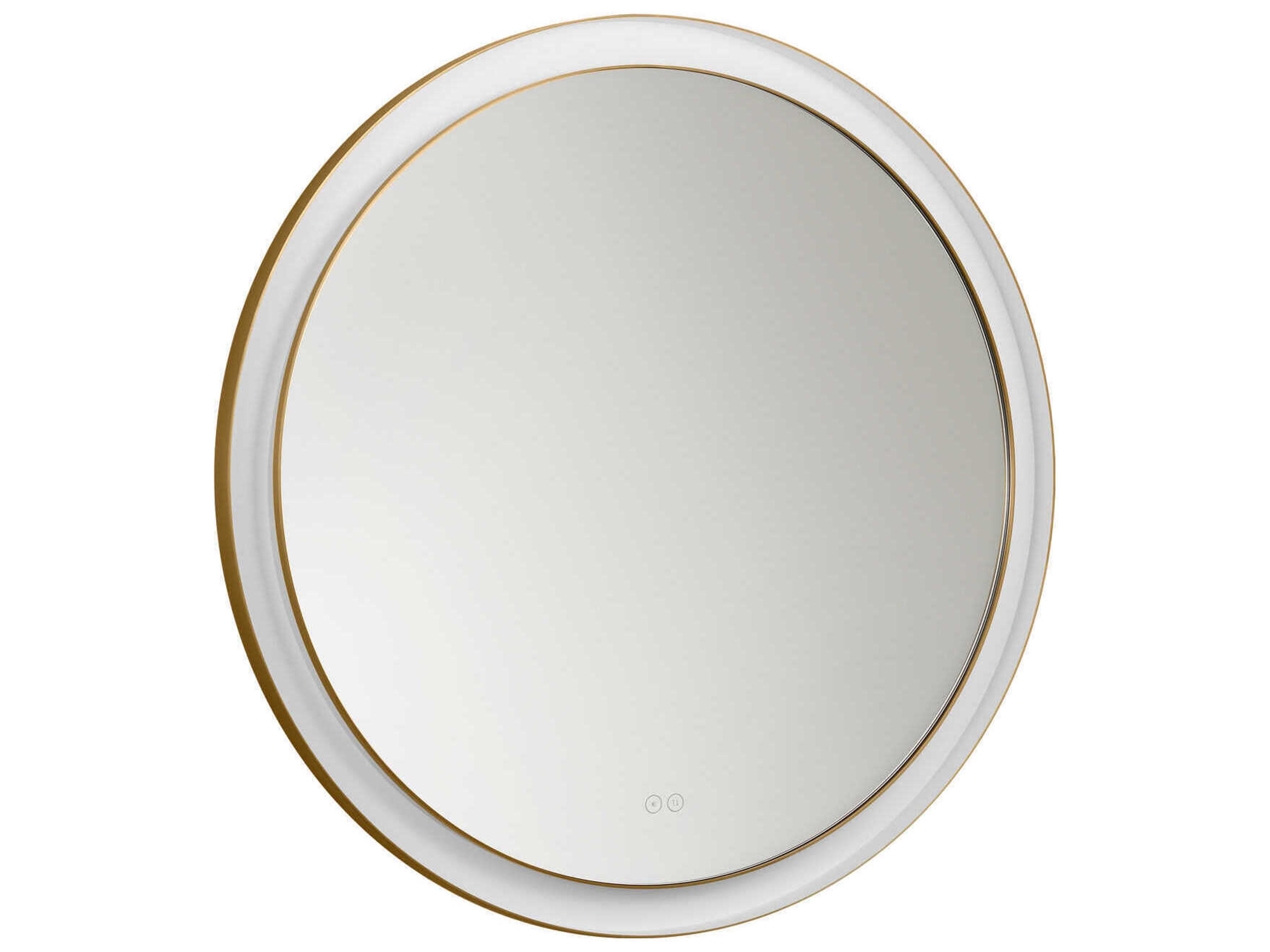 Visual Comfort Studio Chopin Burnished Brass Round Wall Mirror