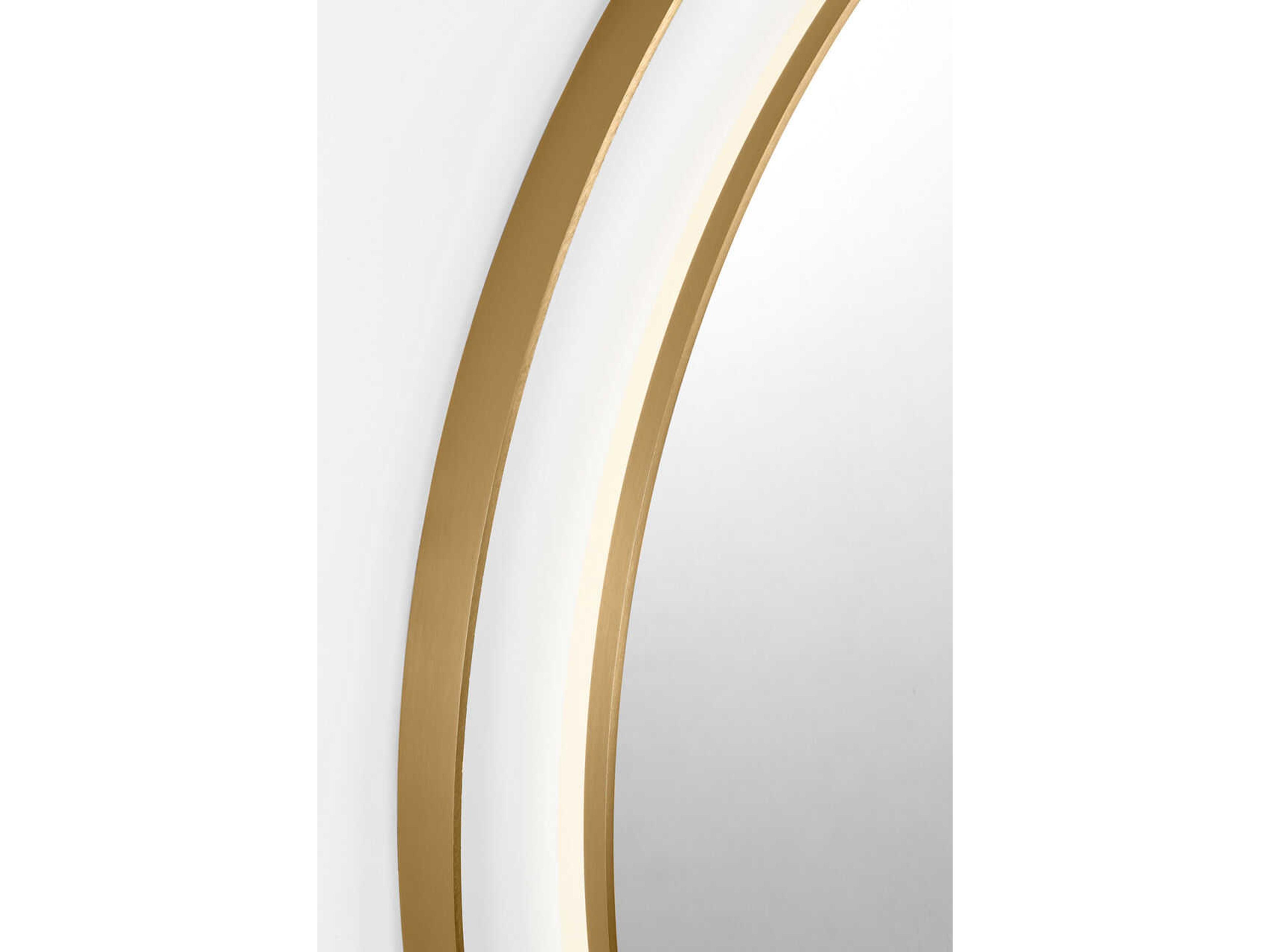 Visual Comfort Studio Chopin Burnished Brass Round Wall Mirror