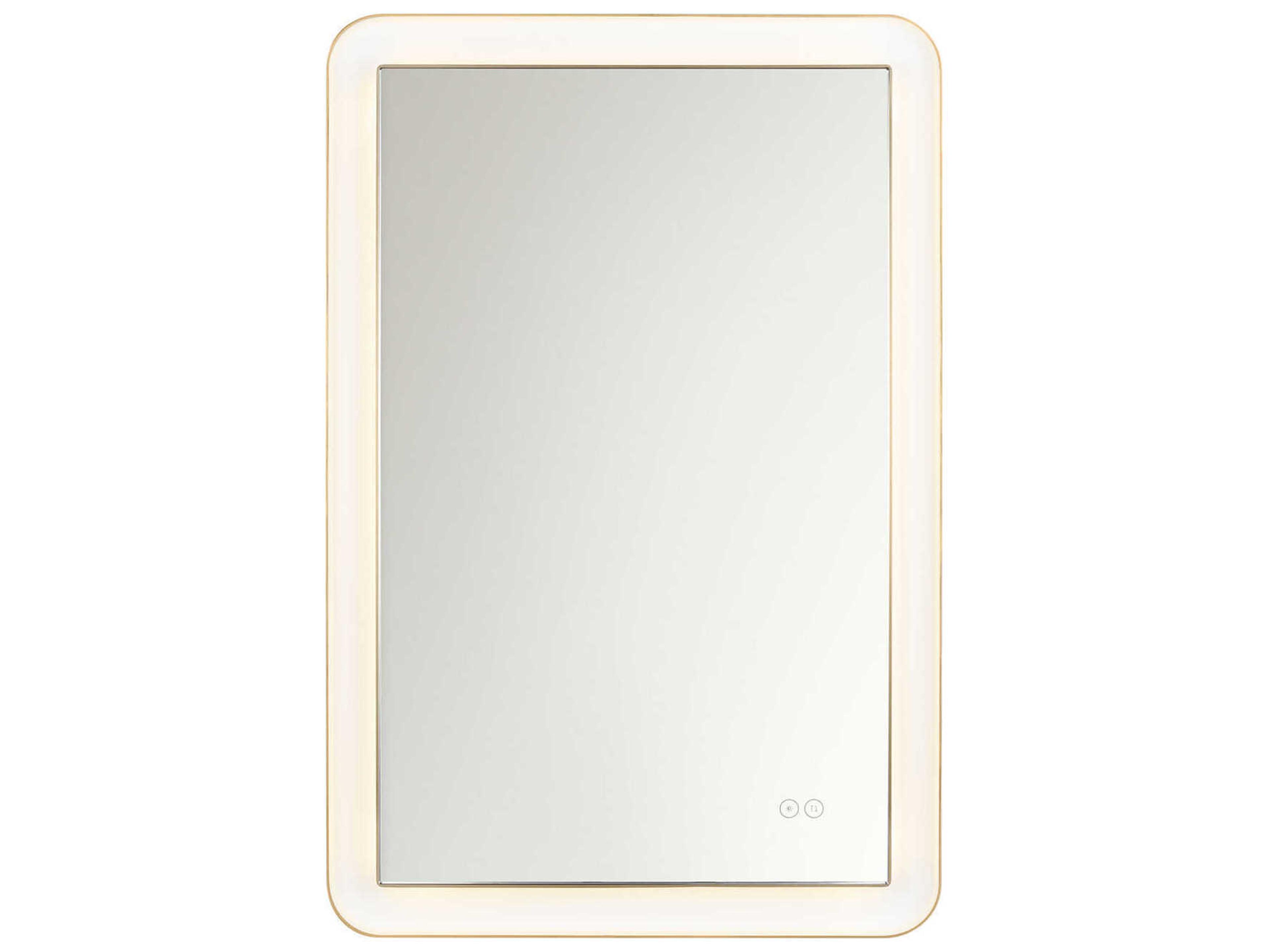 Chopin Burnished Brass Rectangular Wall Mirror