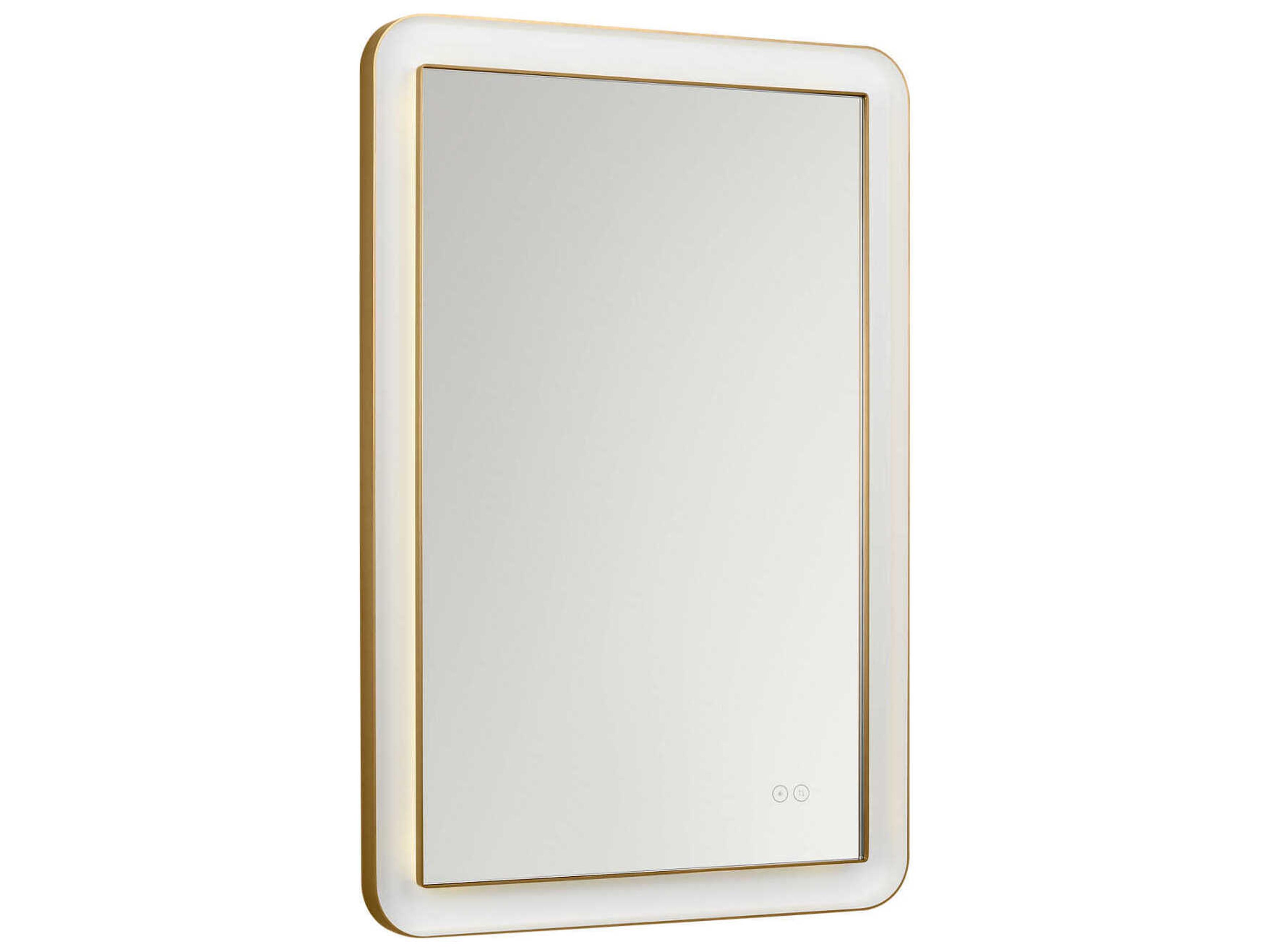 Visual Comfort Studio Chopin Burnished Brass Rectangular Wall Mirror