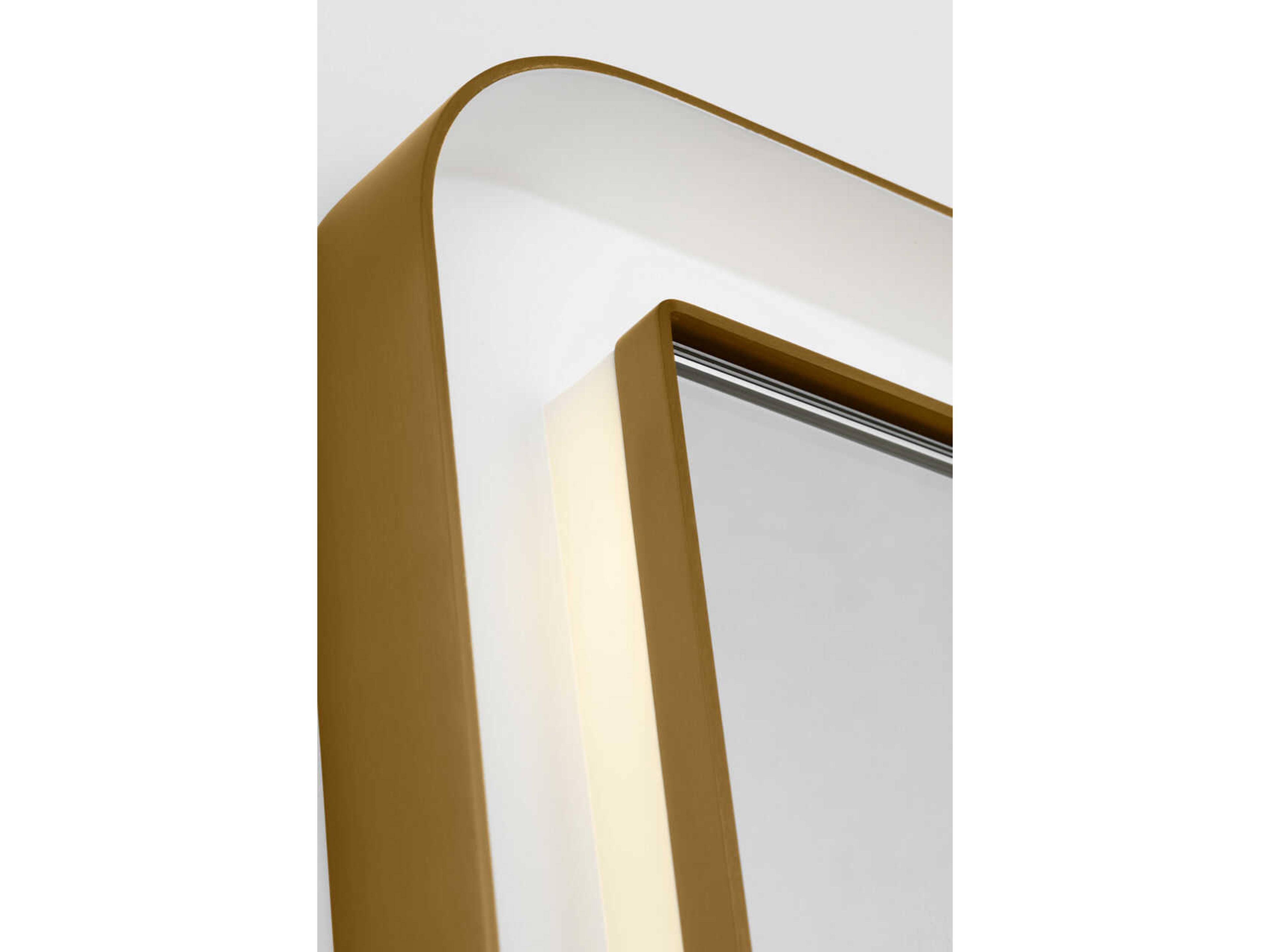 Visual Comfort Studio Chopin Burnished Brass Rectangular Wall Mirror