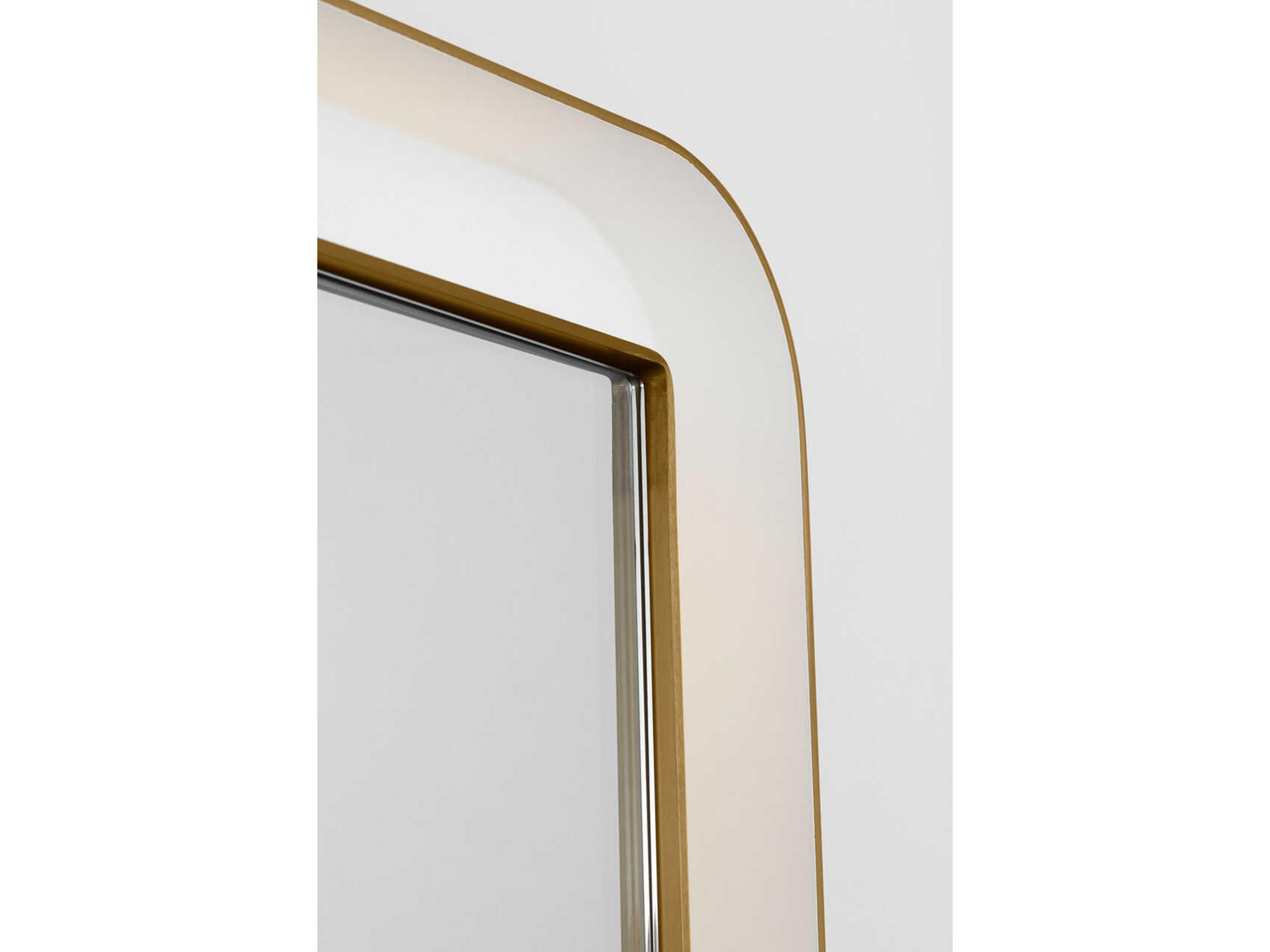 Visual Comfort Studio Chopin Burnished Brass Rectangular Wall Mirror