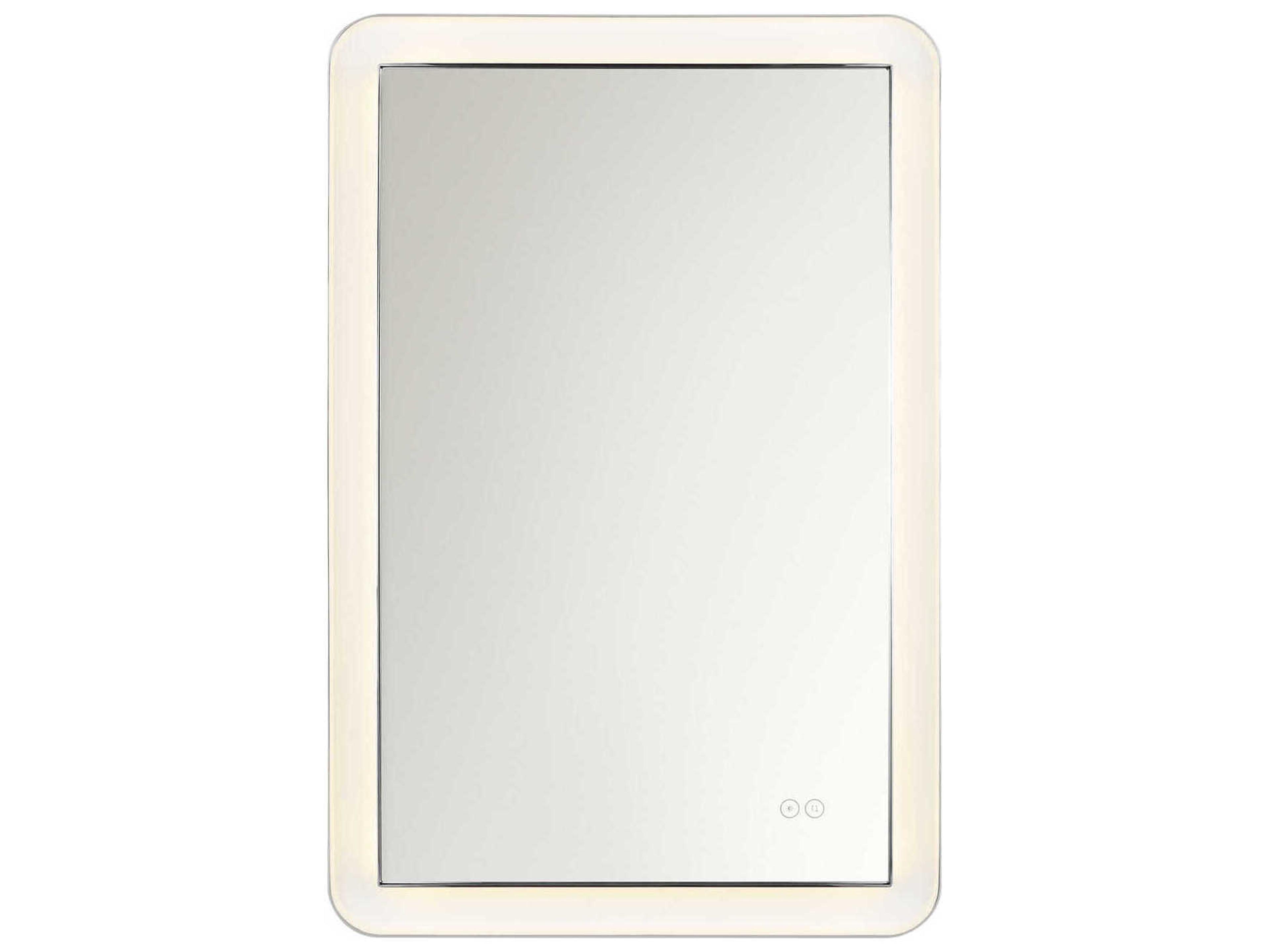 Chopin Polished Nickel Rectangular Wall Mirror