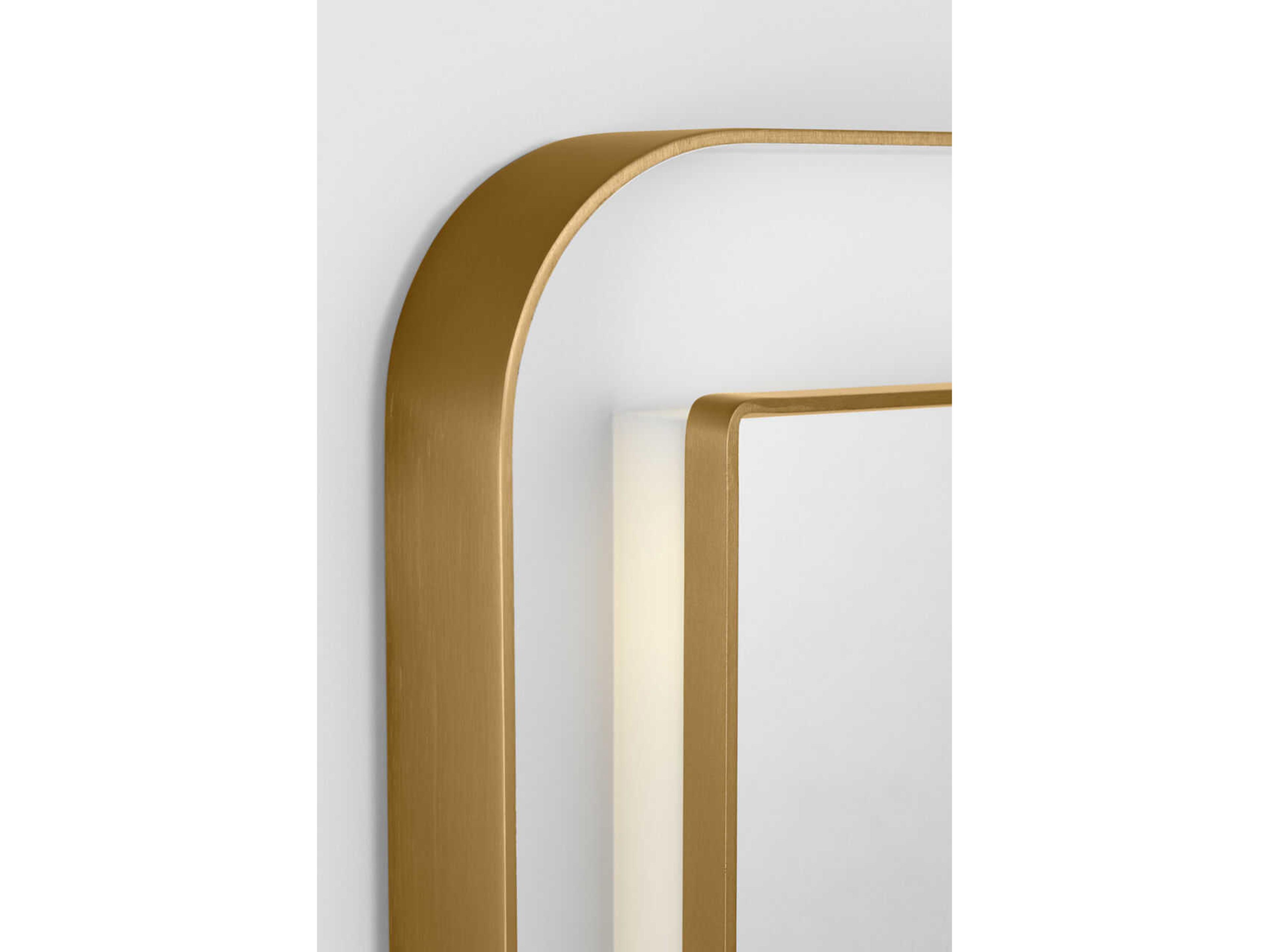 Visual Comfort Studio Chopin Burnished Brass Rectangular Wall Mirror