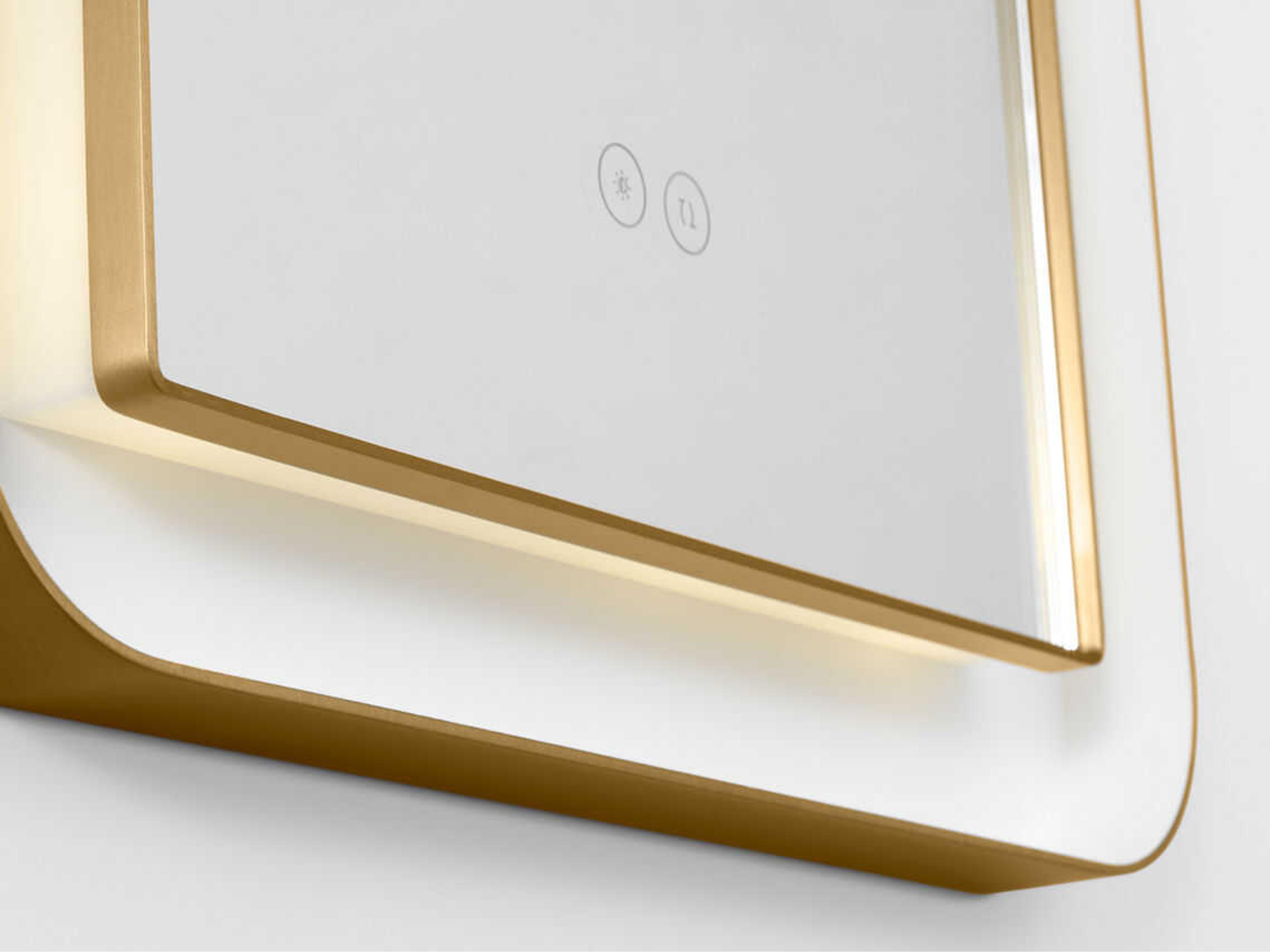 Visual Comfort Studio Chopin Burnished Brass Rectangular Wall Mirror