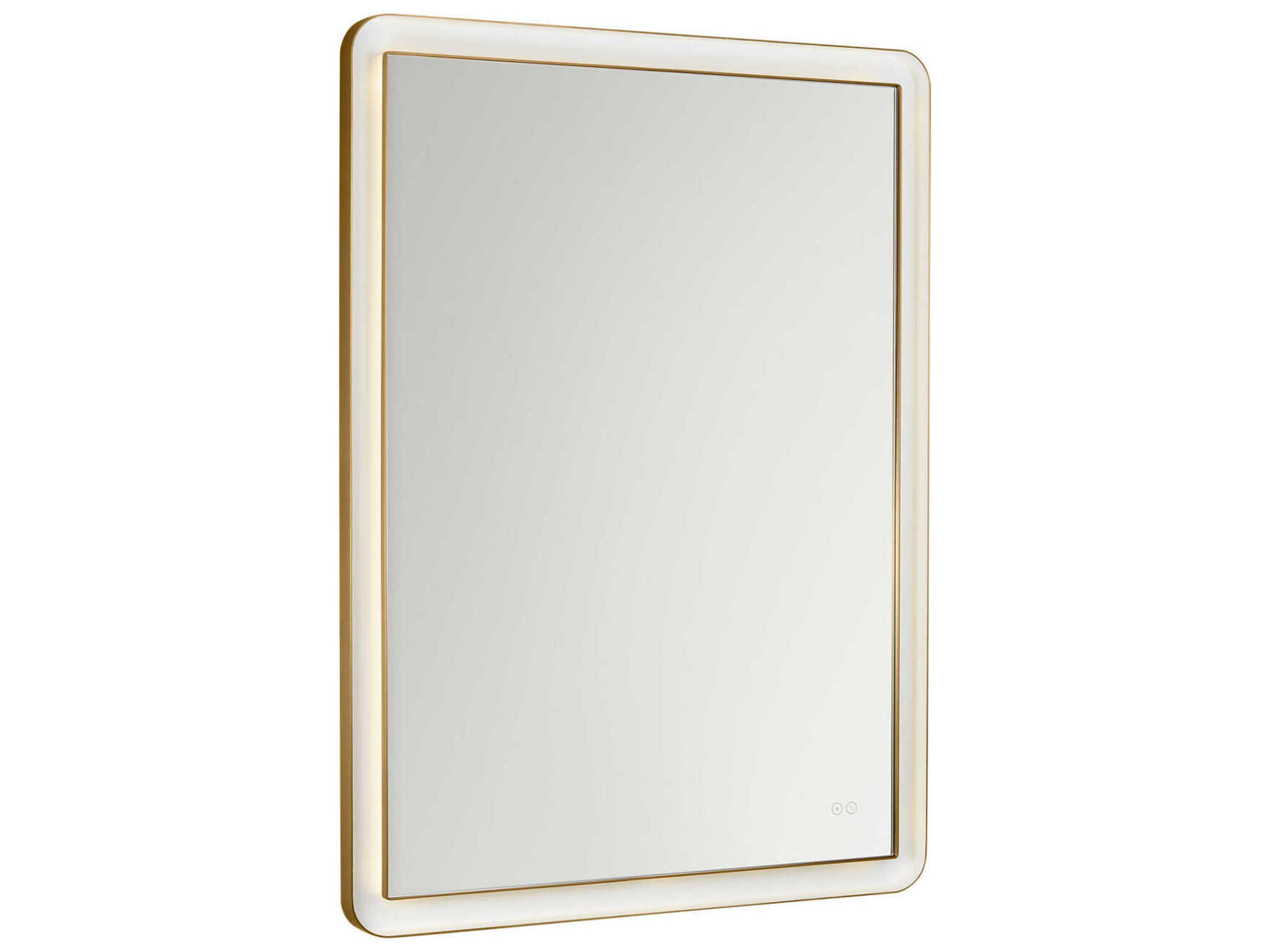 Visual Comfort Studio Chopin Burnished Brass Rectangular Wall Mirror