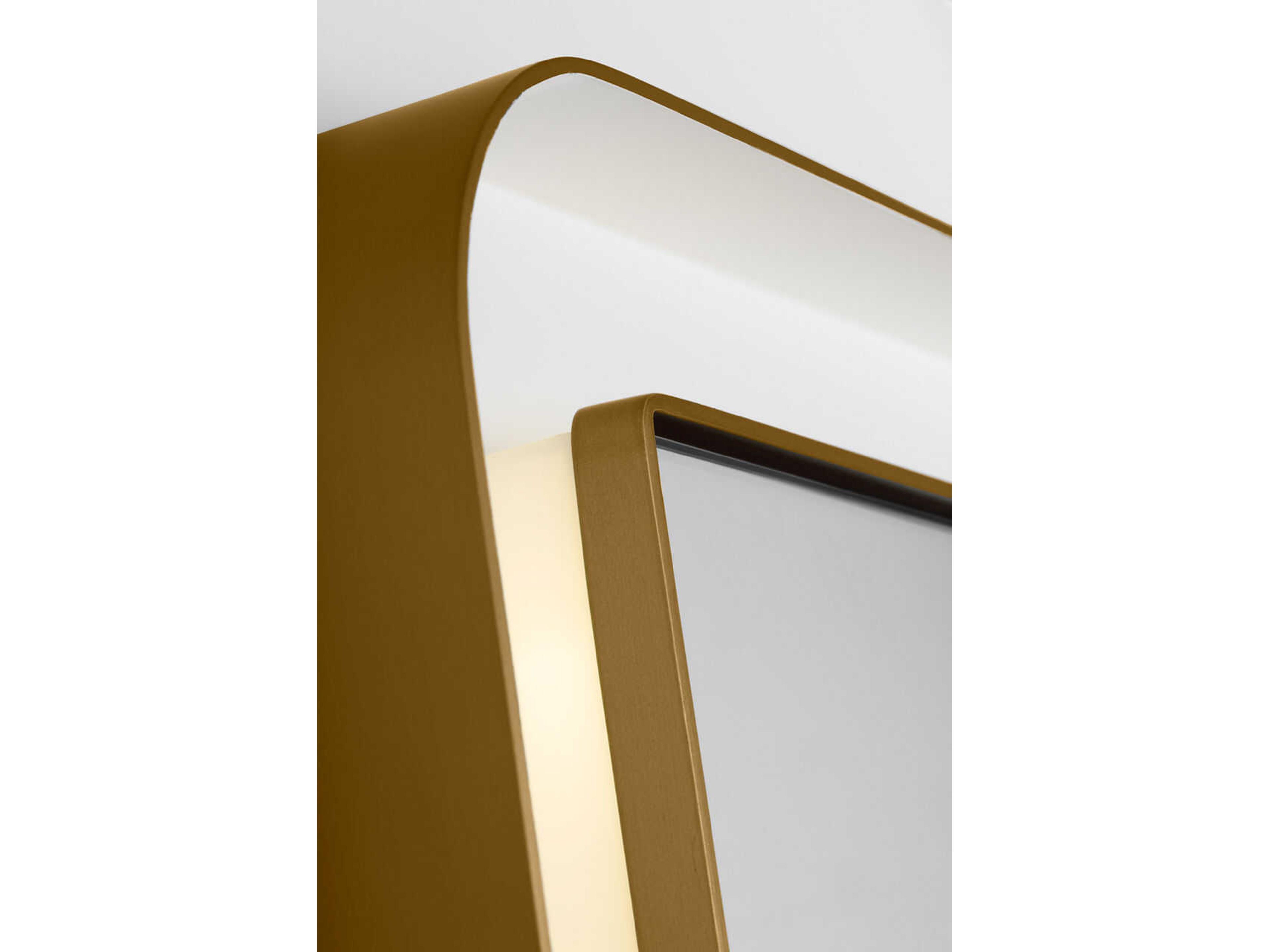 Visual Comfort Studio Chopin Burnished Brass Rectangular Wall Mirror