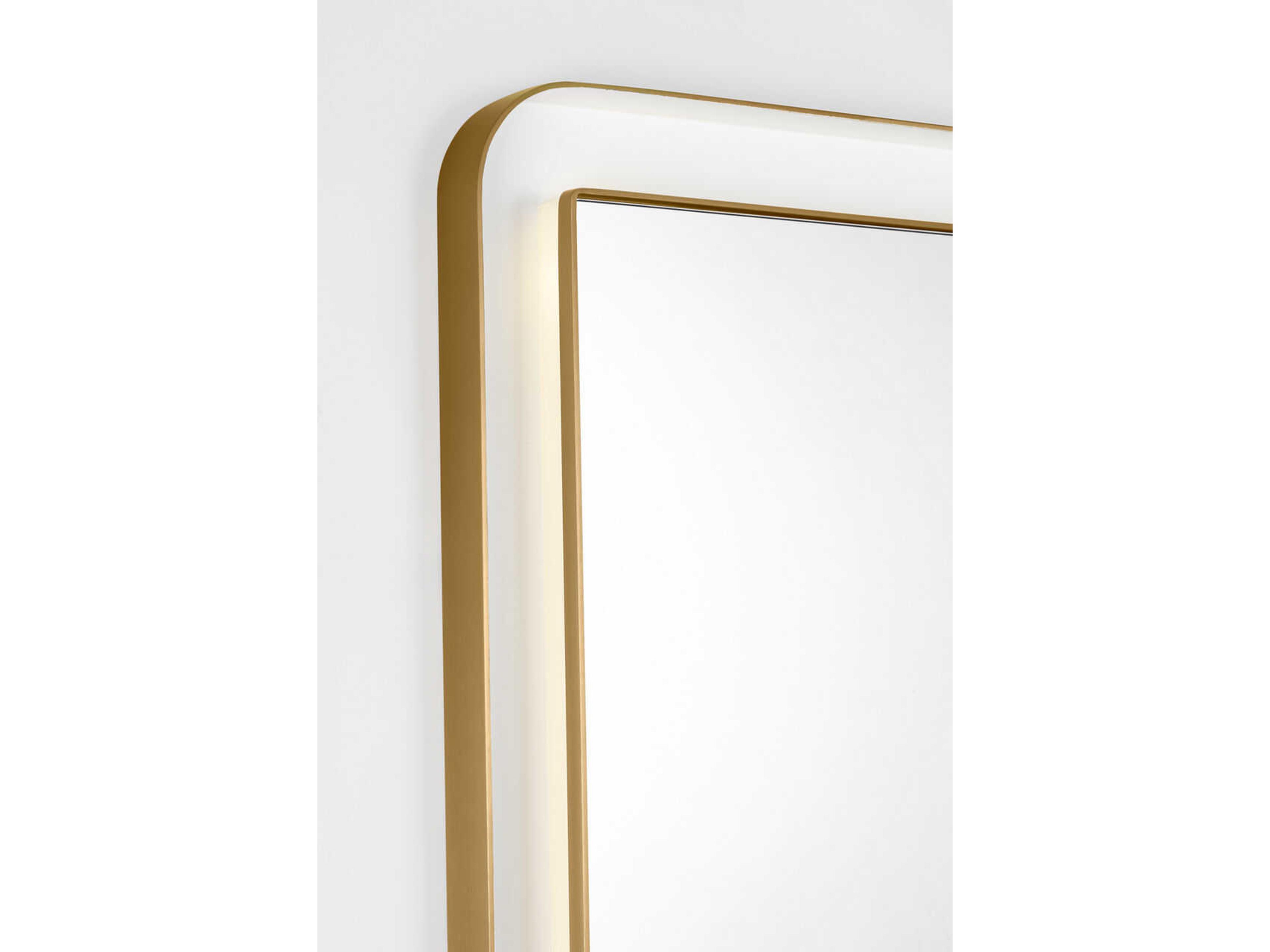 Visual Comfort Studio Chopin Burnished Brass Rectangular Wall Mirror